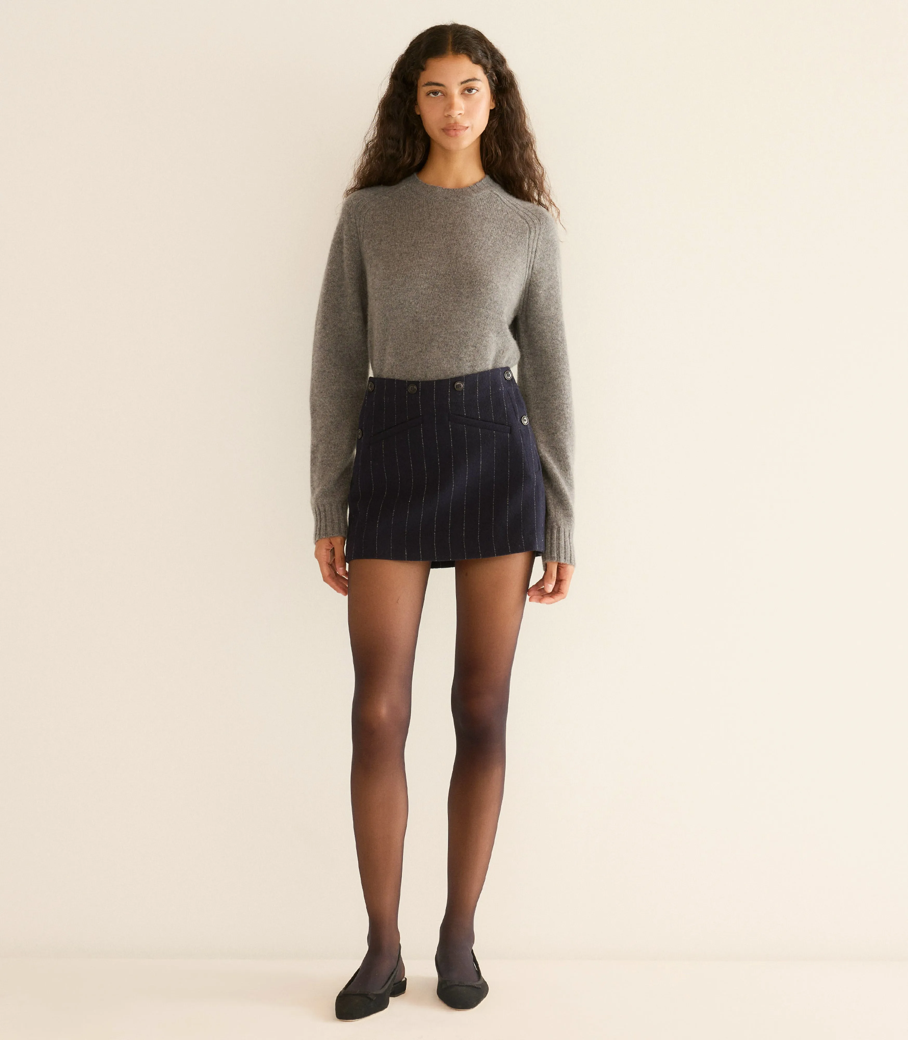 HUETTE CASHMERE SWEATER -- CHARCOAL sold by Doen product image thumbnail 3