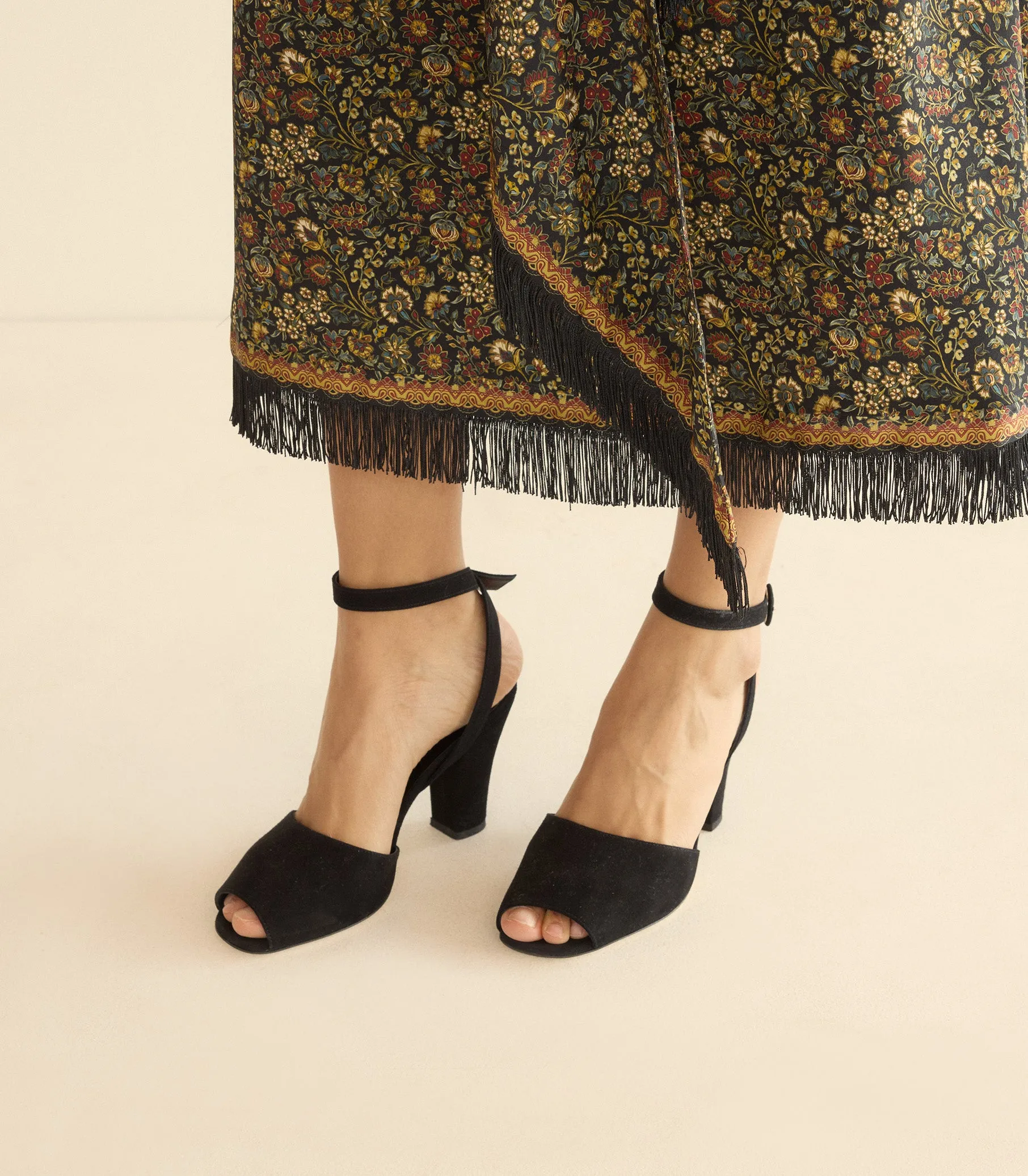 CARLA HEEL -- BLACK SUEDE sold by Doen product image thumbnail 3