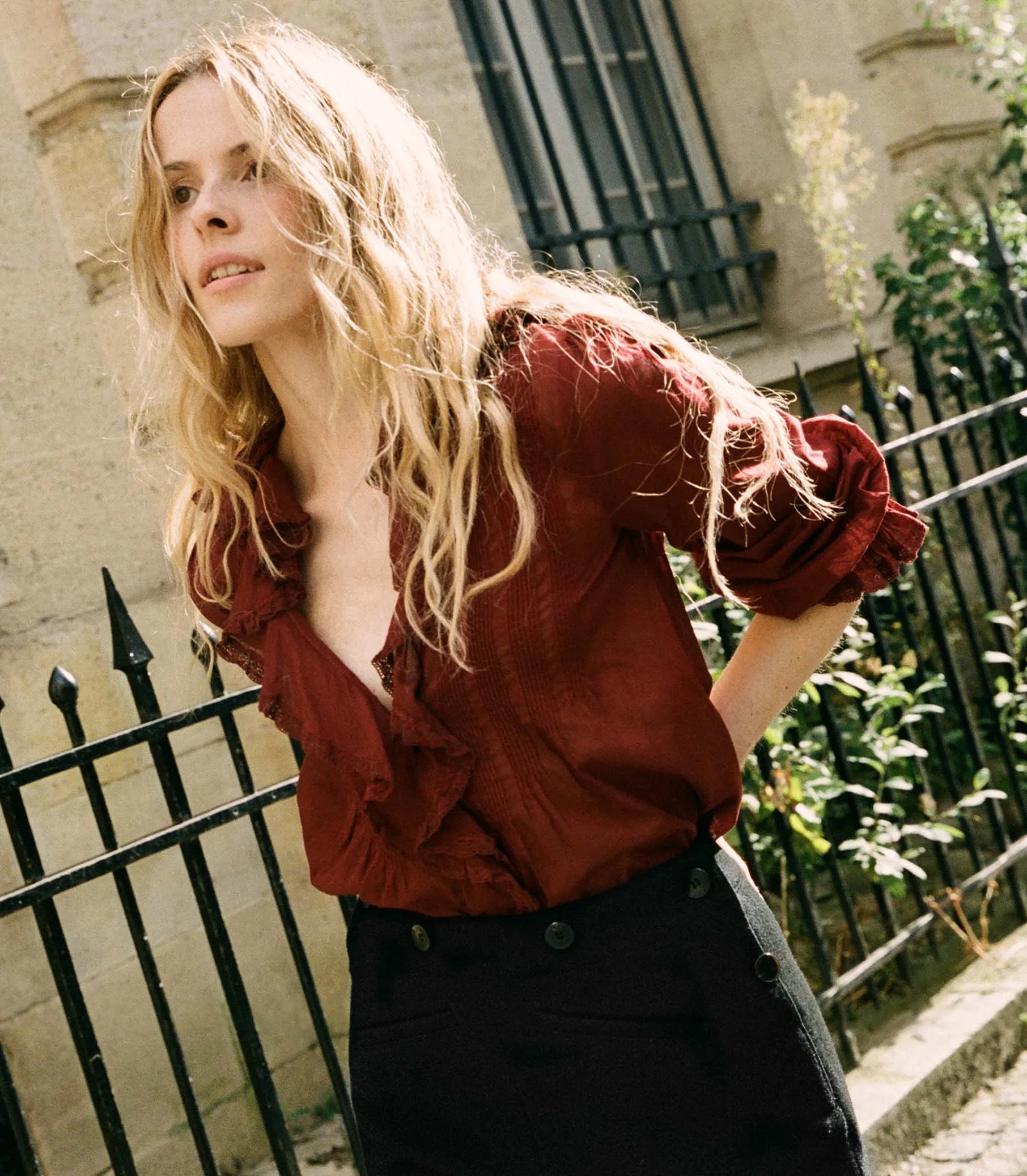 HMD -- HARDY TOP -- DEEP CRIMSON sold by Doen product image thumbnail 5