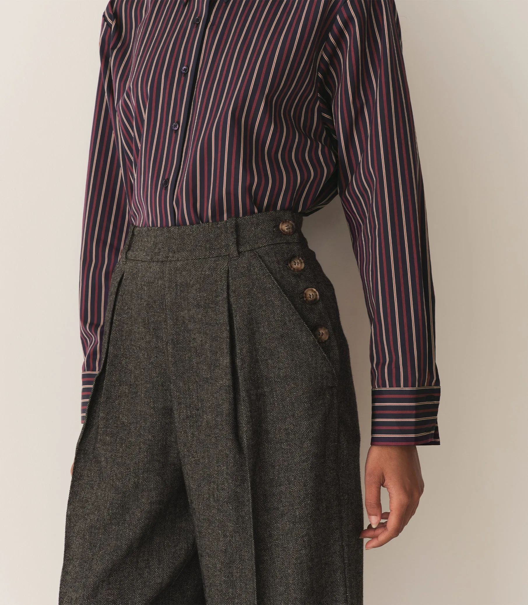 HMD -- LAWRENCE PANT -- BLACK HERRINGBONE sold by Doen product image thumbnail 2