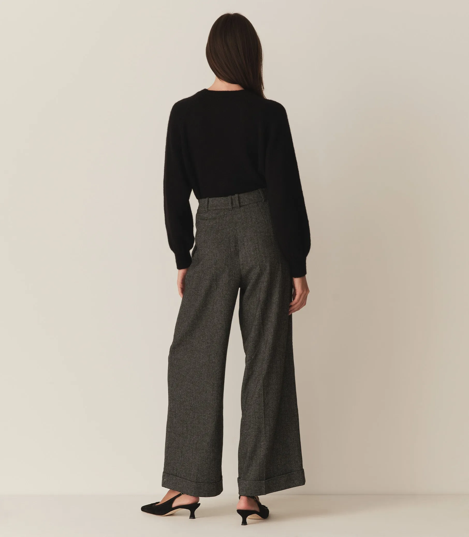 HMD -- LAWRENCE PANT -- BLACK HERRINGBONE sold by Doen product image thumbnail 4