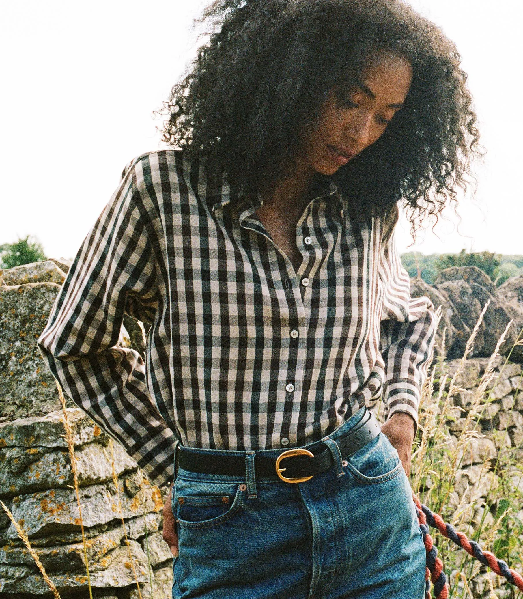 HMD -- REMIS TOP -- L'ECOLE CHECK sold by Doen