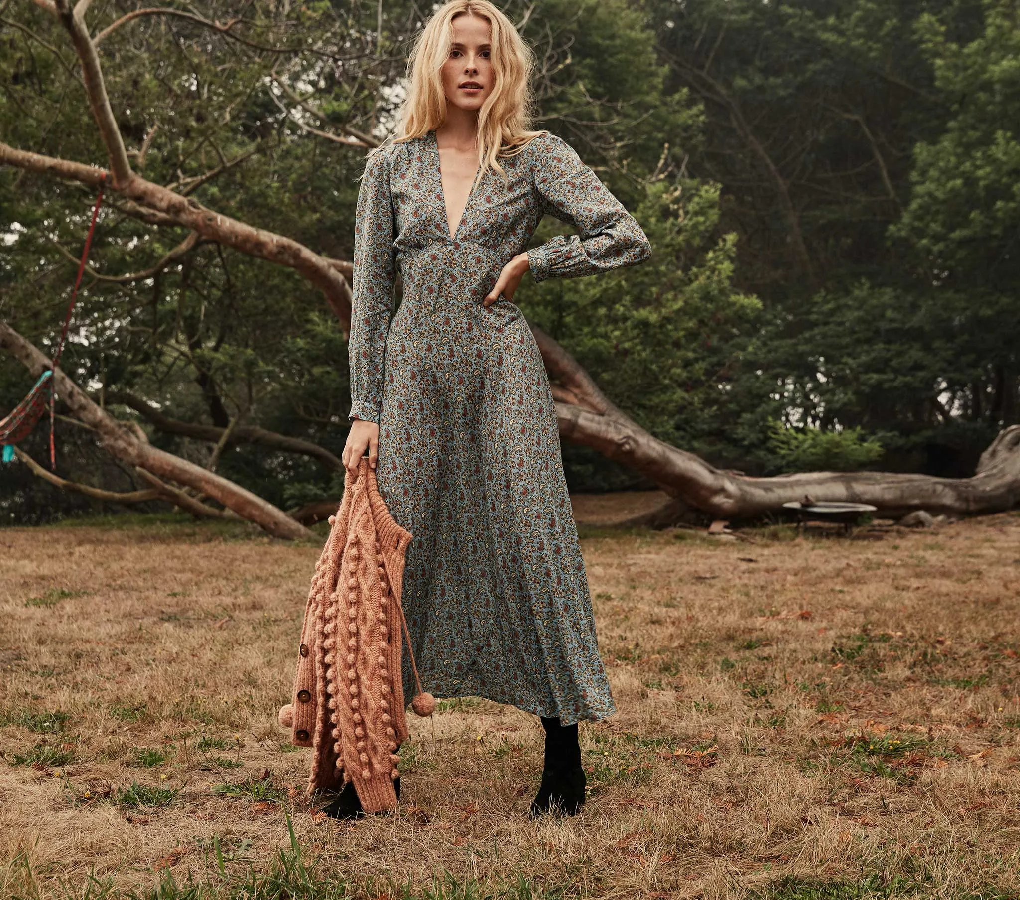 HMD -- CHARLESTON DRESS -- BLUE TISBURY PAISLEY sold by Doen product image thumbnail 2