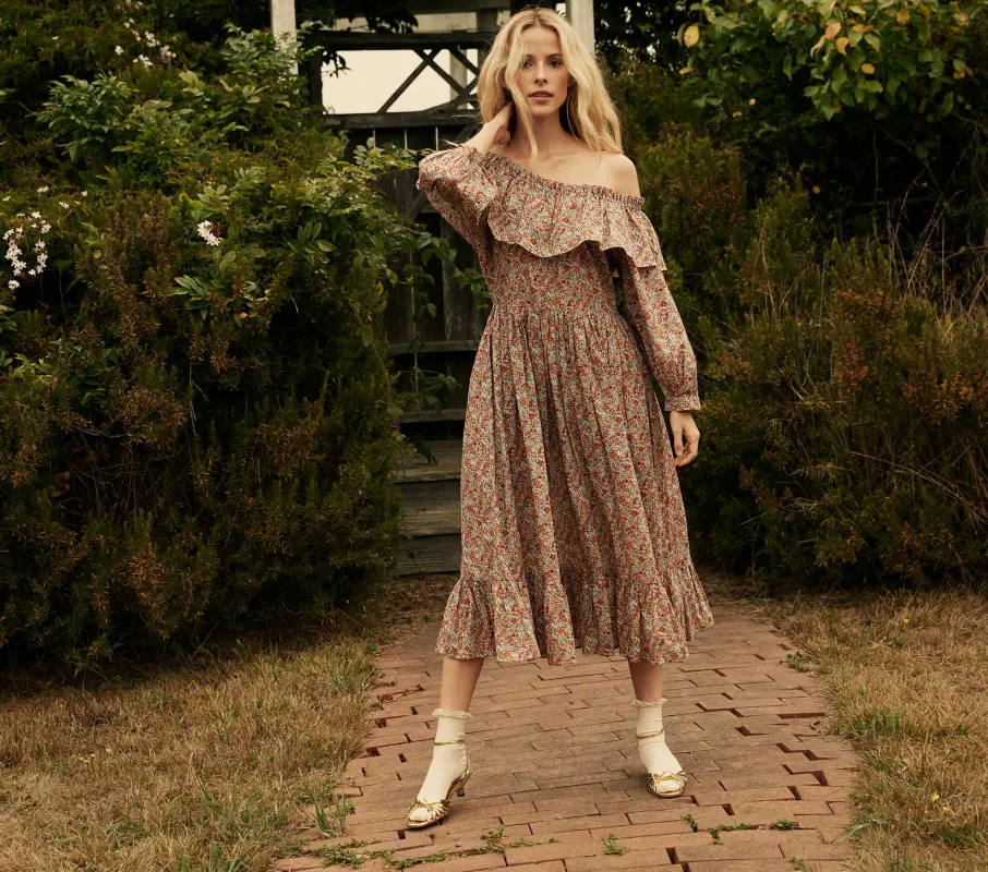 HMD -- DARCY DRESS -- RED CHIVE sold by Doen