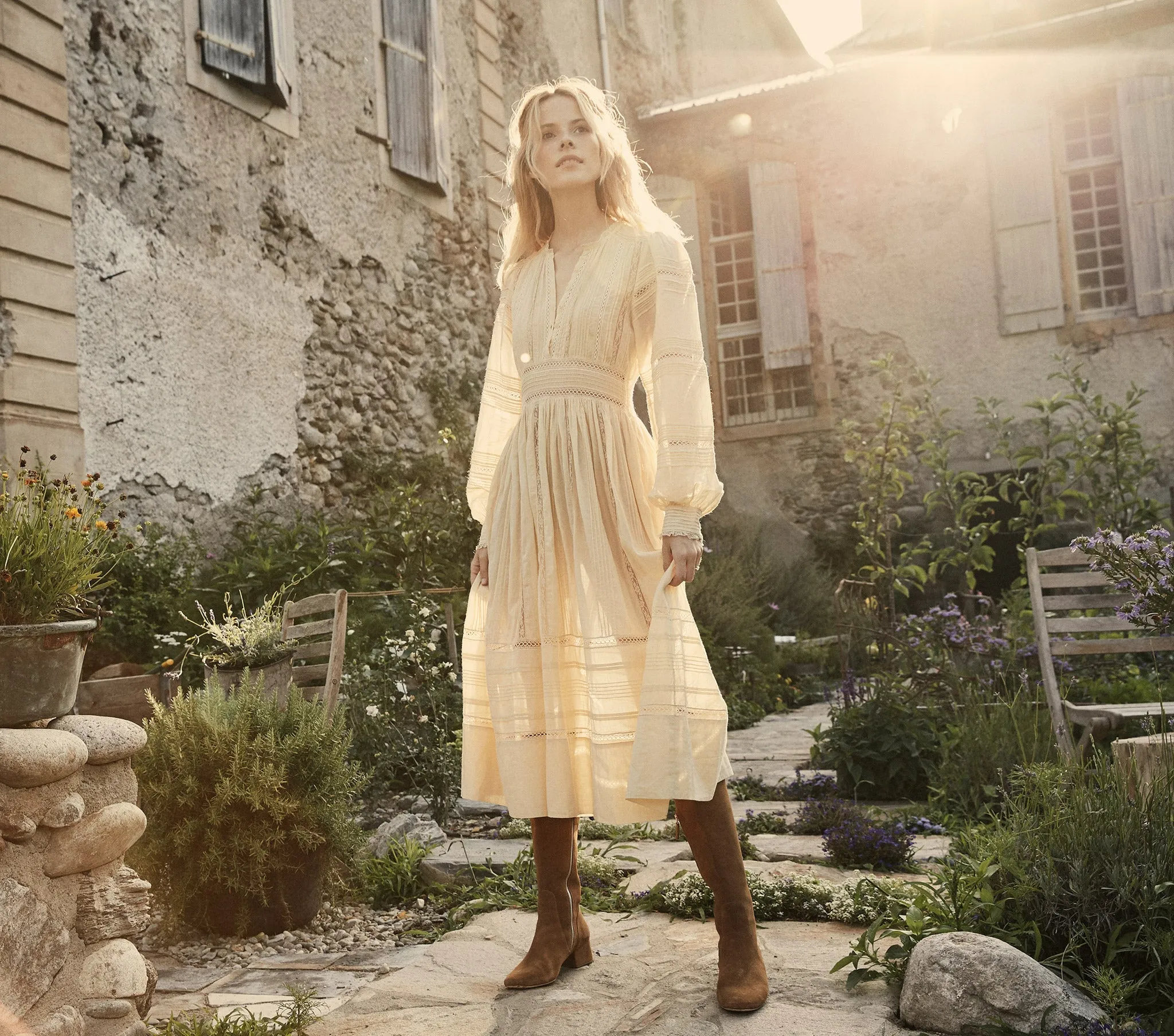 HMD -- VICIA DRESS -- SANDSTONE sold by Doen product image thumbnail 2