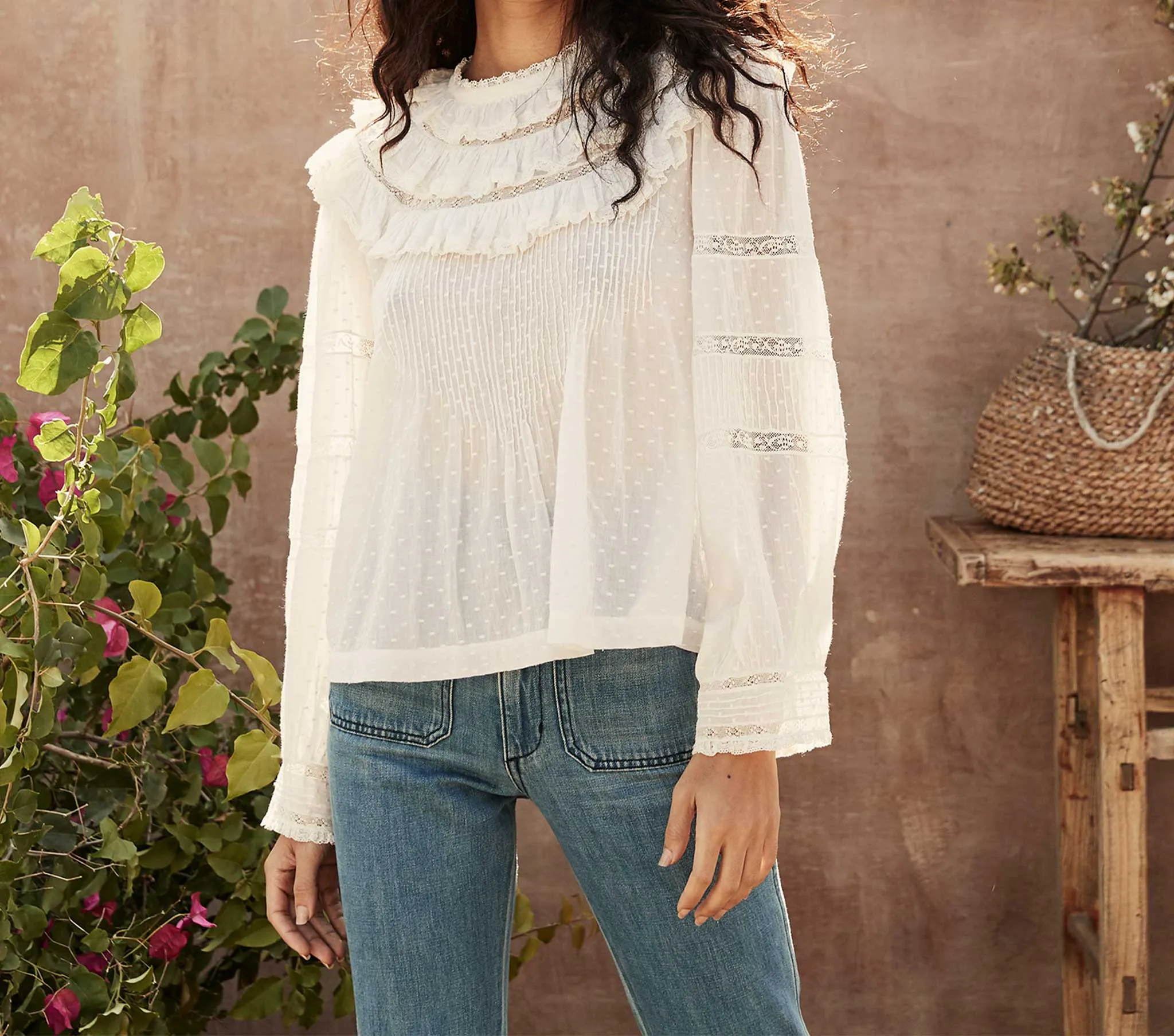 HMD -- ATALIA TOP -- SALT sold by Doen product image thumbnail 3