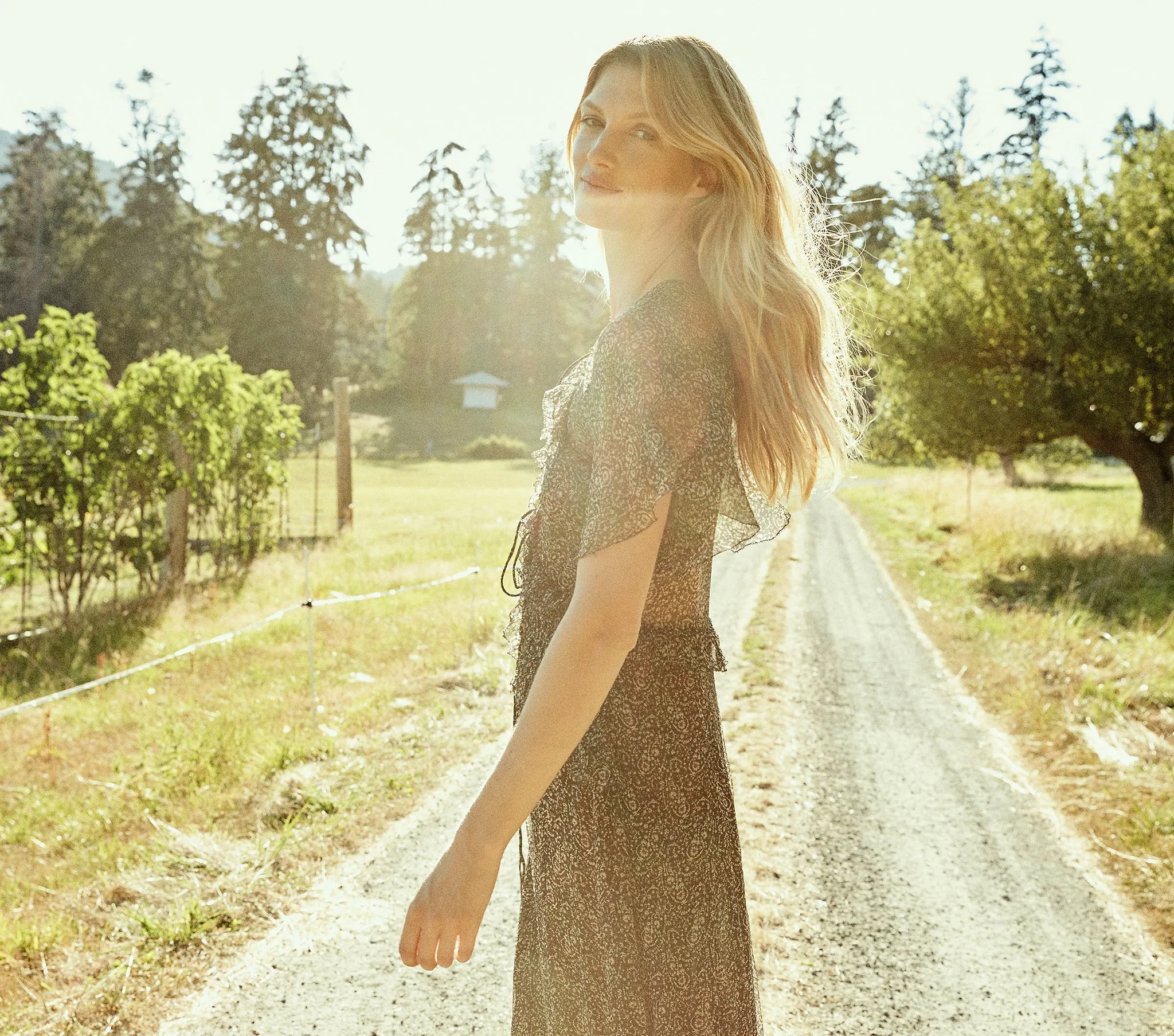 HMD -- ANTOINETTE DRESS -- BLACK PRAIRIE PAISLEY sold by Doen product image thumbnail 3