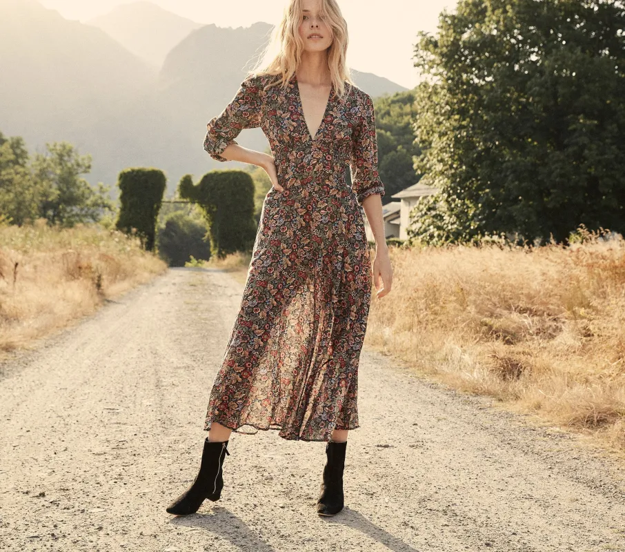 HMD -- CHARLESTON DRESS -- WILDBERRY THICKET sold by Doen