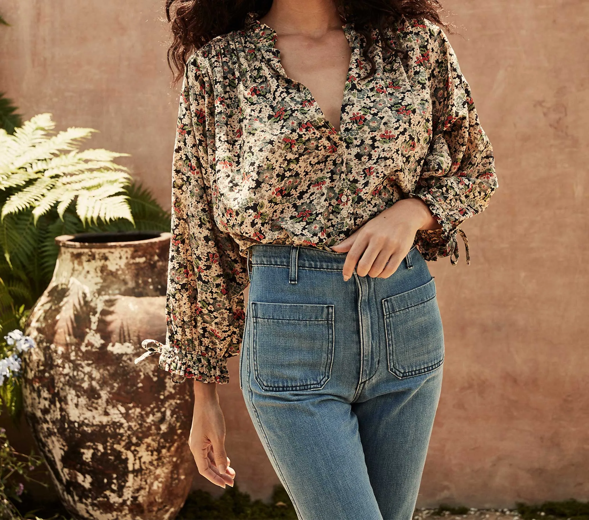 HMD -- ROSE TOP -- SISSINGHURST FLORAL PRINT sold by Doen