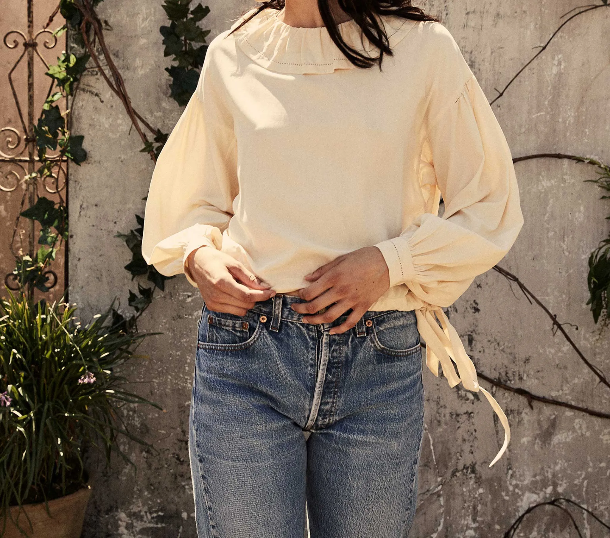 HMD -- CHRYSANTHE TOP -- IVORY sold by Doen