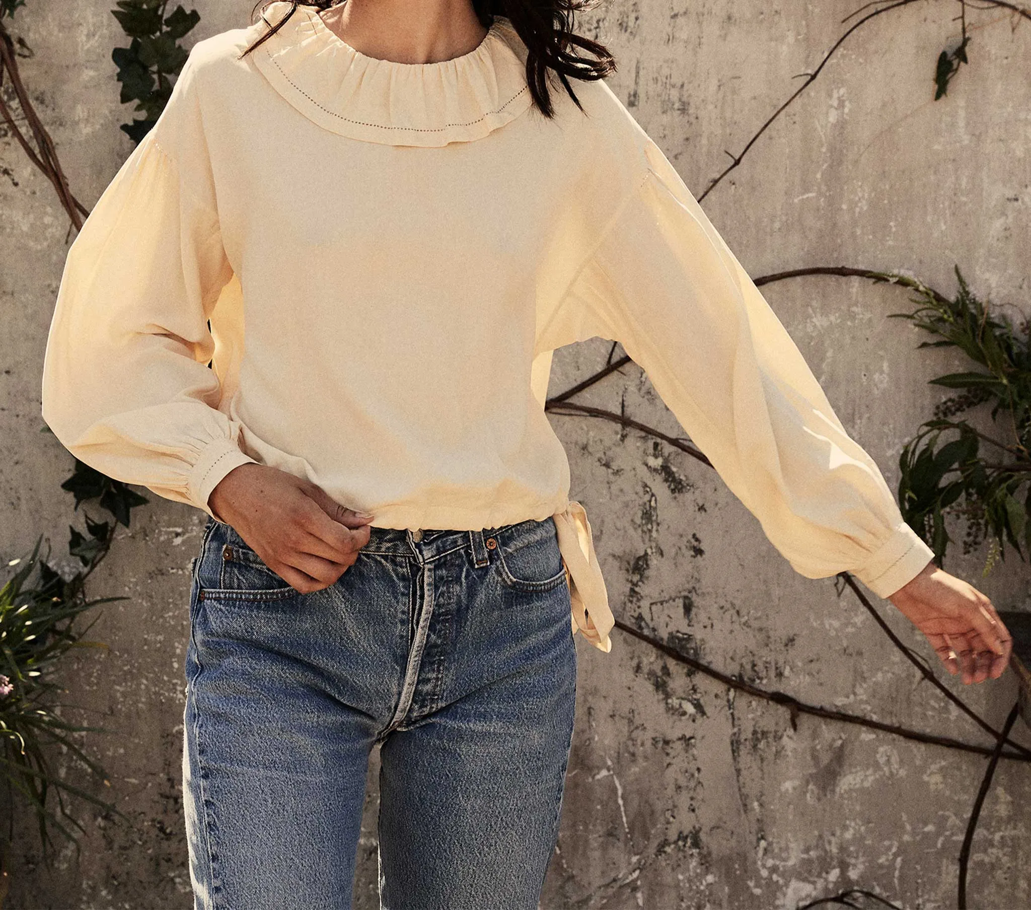 HMD -- CHRYSANTHE TOP -- IVORY sold by Doen product image thumbnail 2