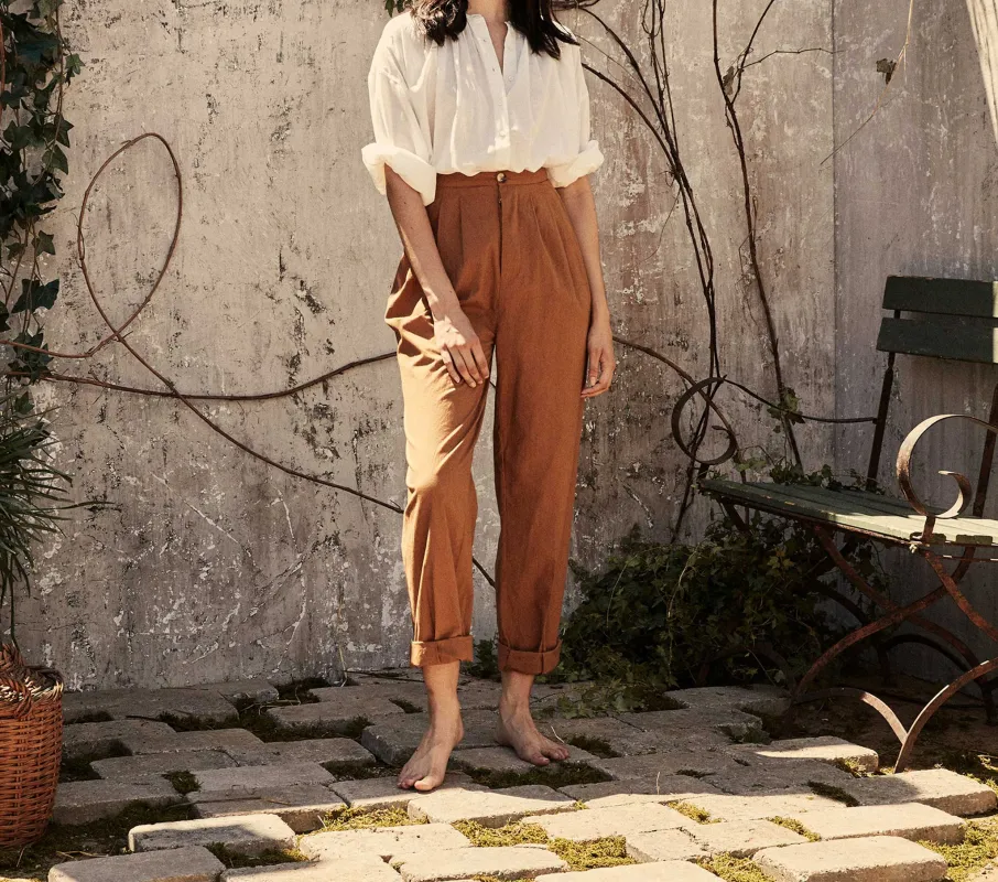 HMD -- ZORA PANT -- EARTH sold by Doen