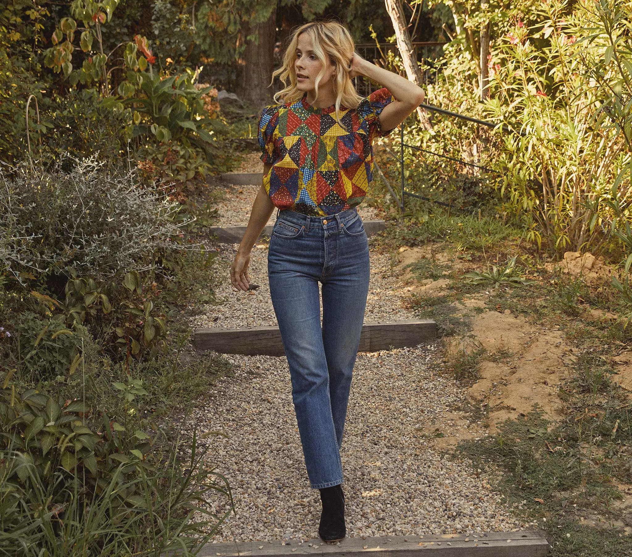 HMD -- ALIDA TOP -- COUNTRYSIDE PATCHWORK PRINT sold by Doen product image thumbnail 2