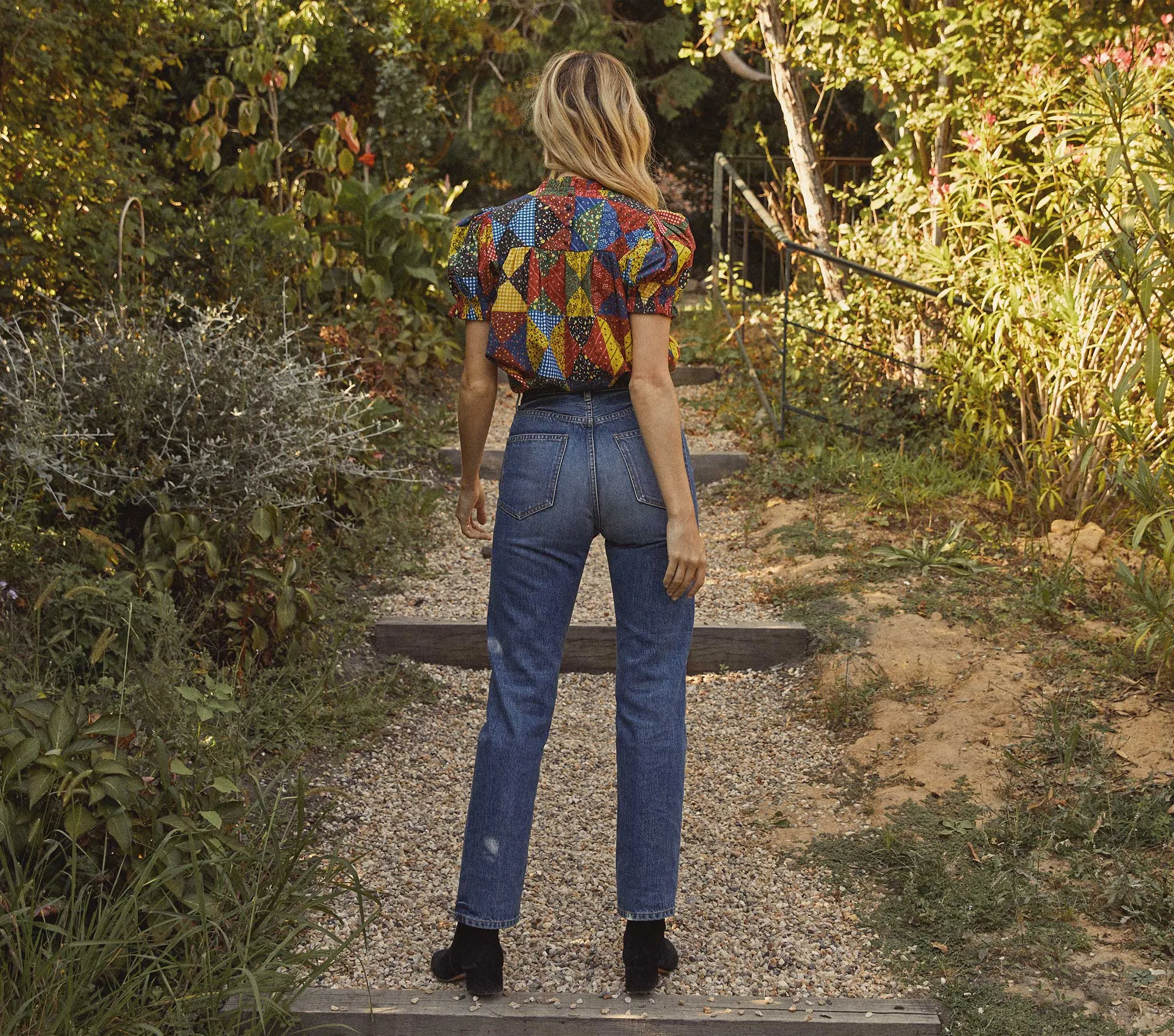 HMD -- ALIDA TOP -- COUNTRYSIDE PATCHWORK PRINT sold by Doen product image thumbnail 4