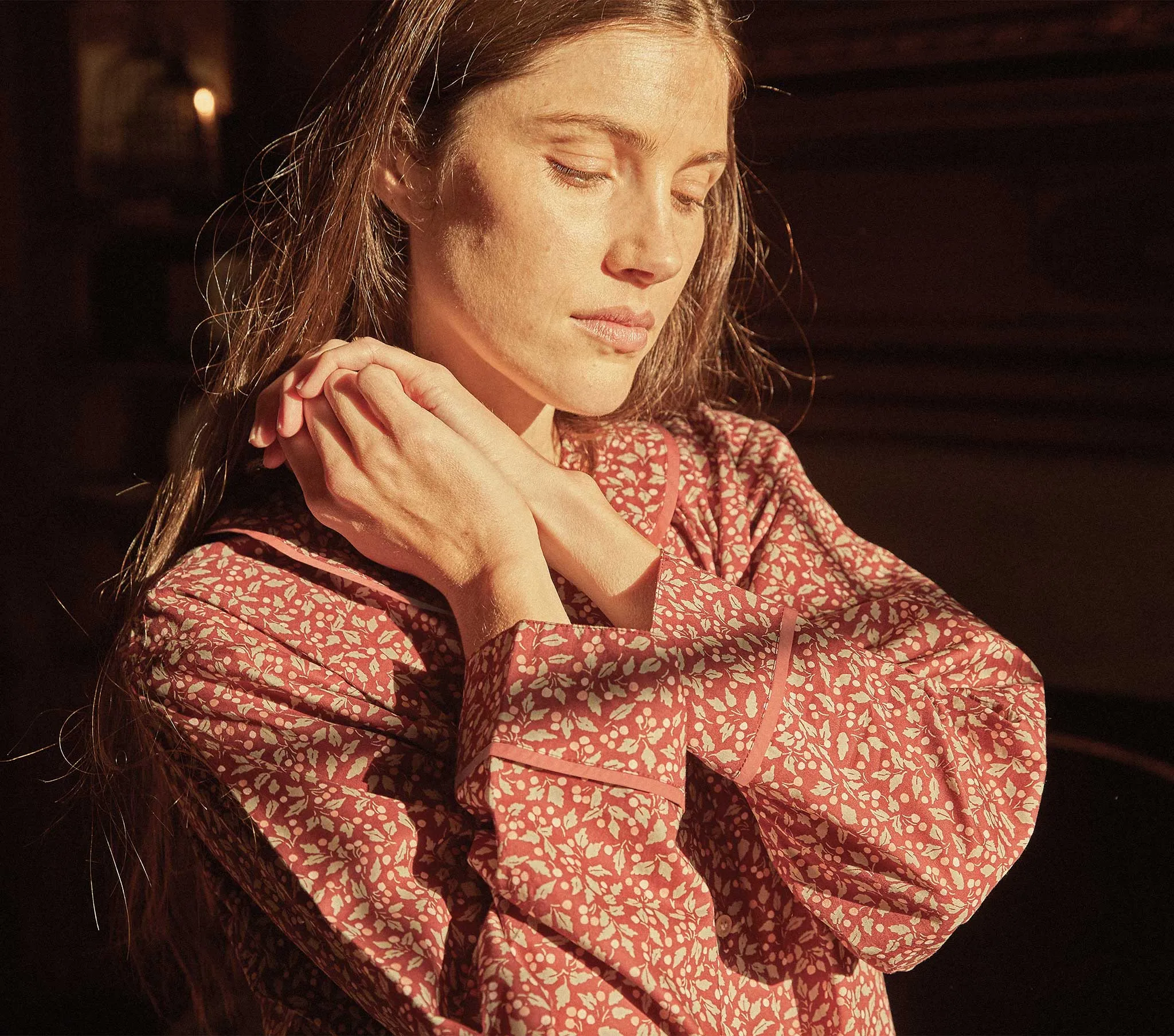 HMD -- PAZ PAJAMA -- WOODLAND BERRY FLORAL sold by Doen