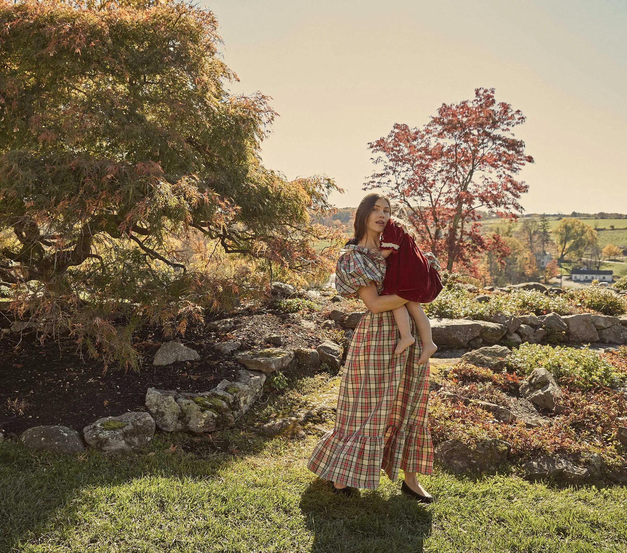 HMD -- MODENA DRESS -- CREAM BRONTE PLAID sold by Doen product image thumbnail 2