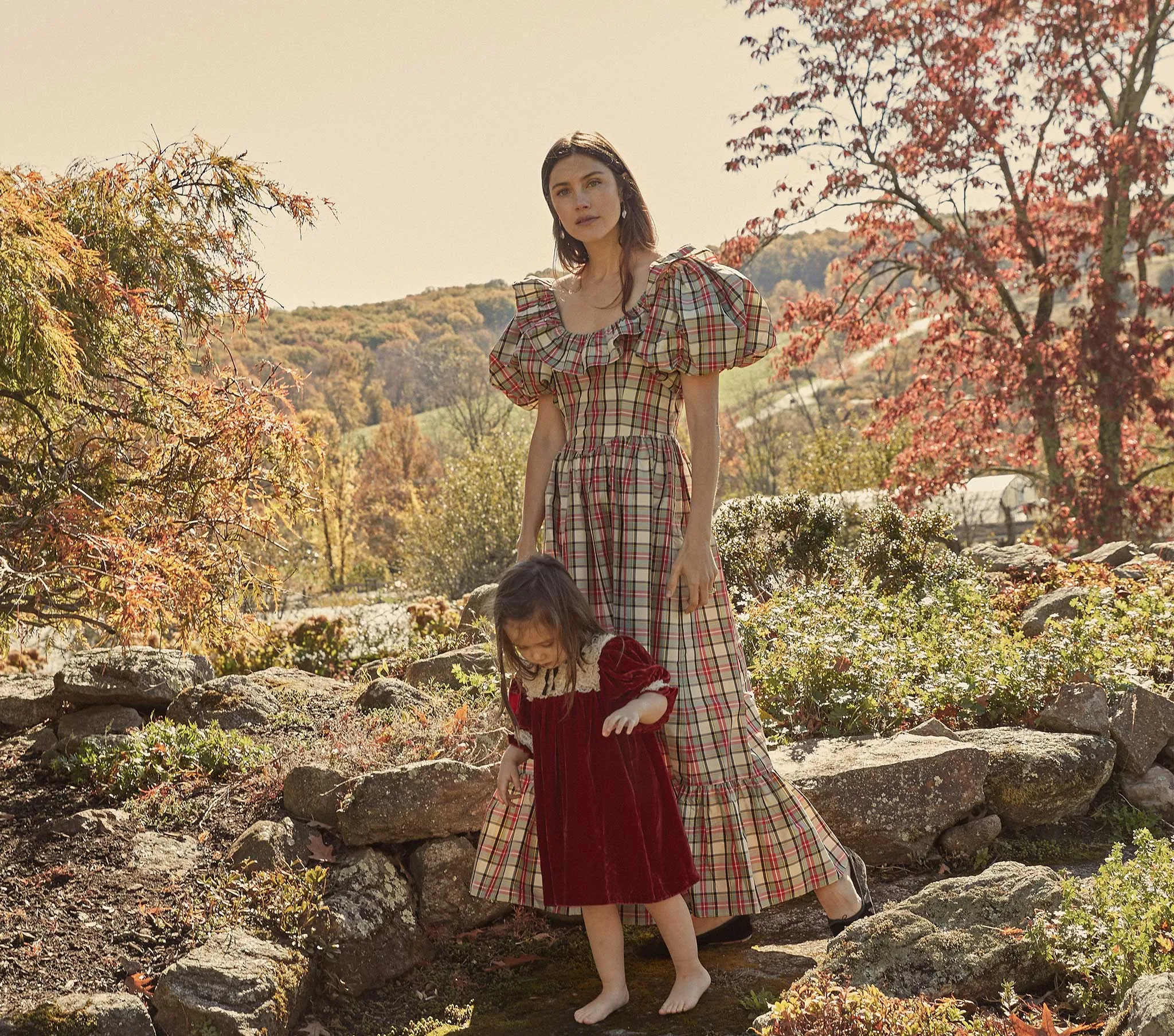 HMD -- MODENA DRESS -- CREAM BRONTE PLAID sold by Doen product image thumbnail 3