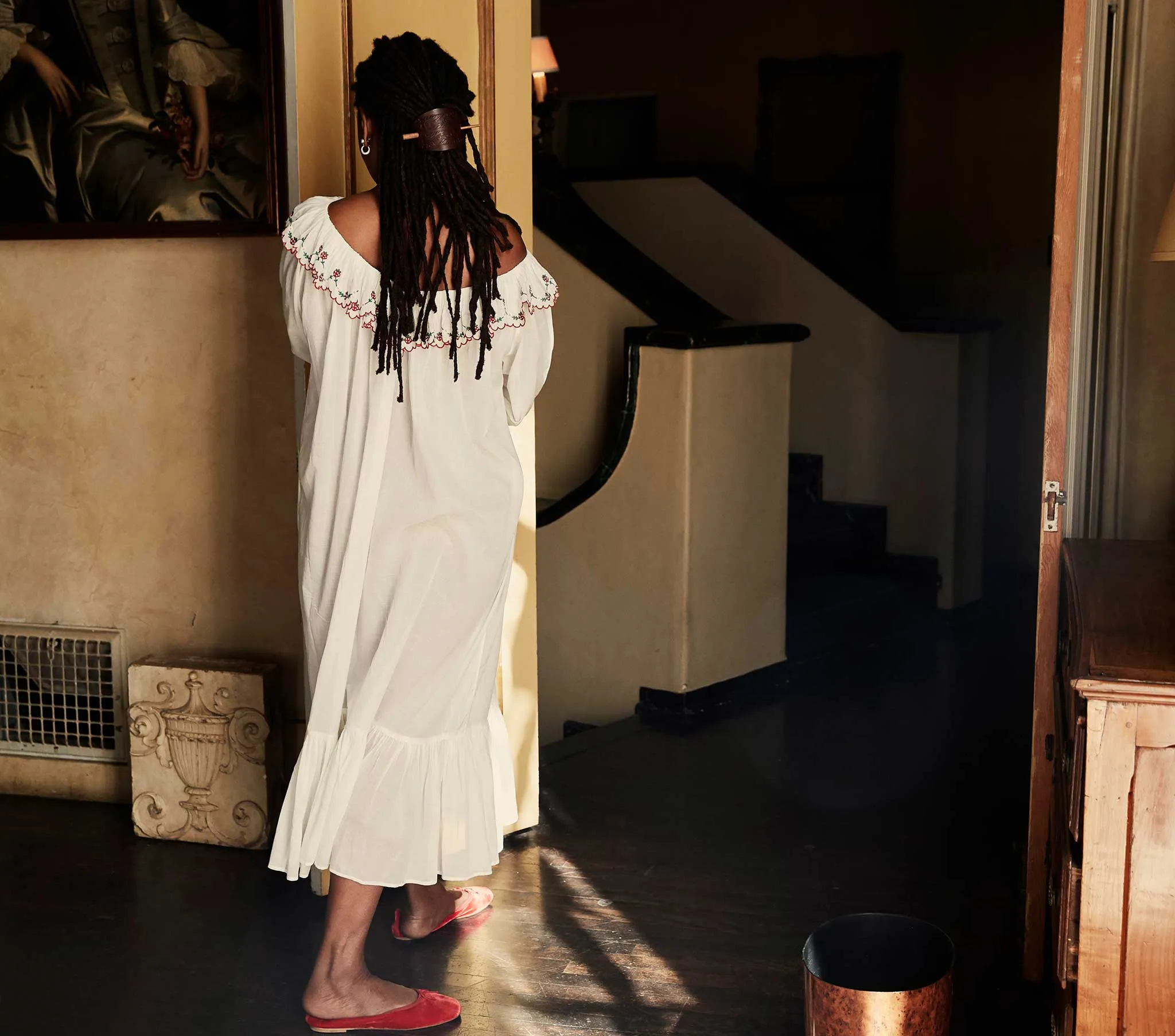 HMD -- SOLARIS NIGHTGOWN -- SALT STRAWBERRY sold by Doen product image thumbnail 4