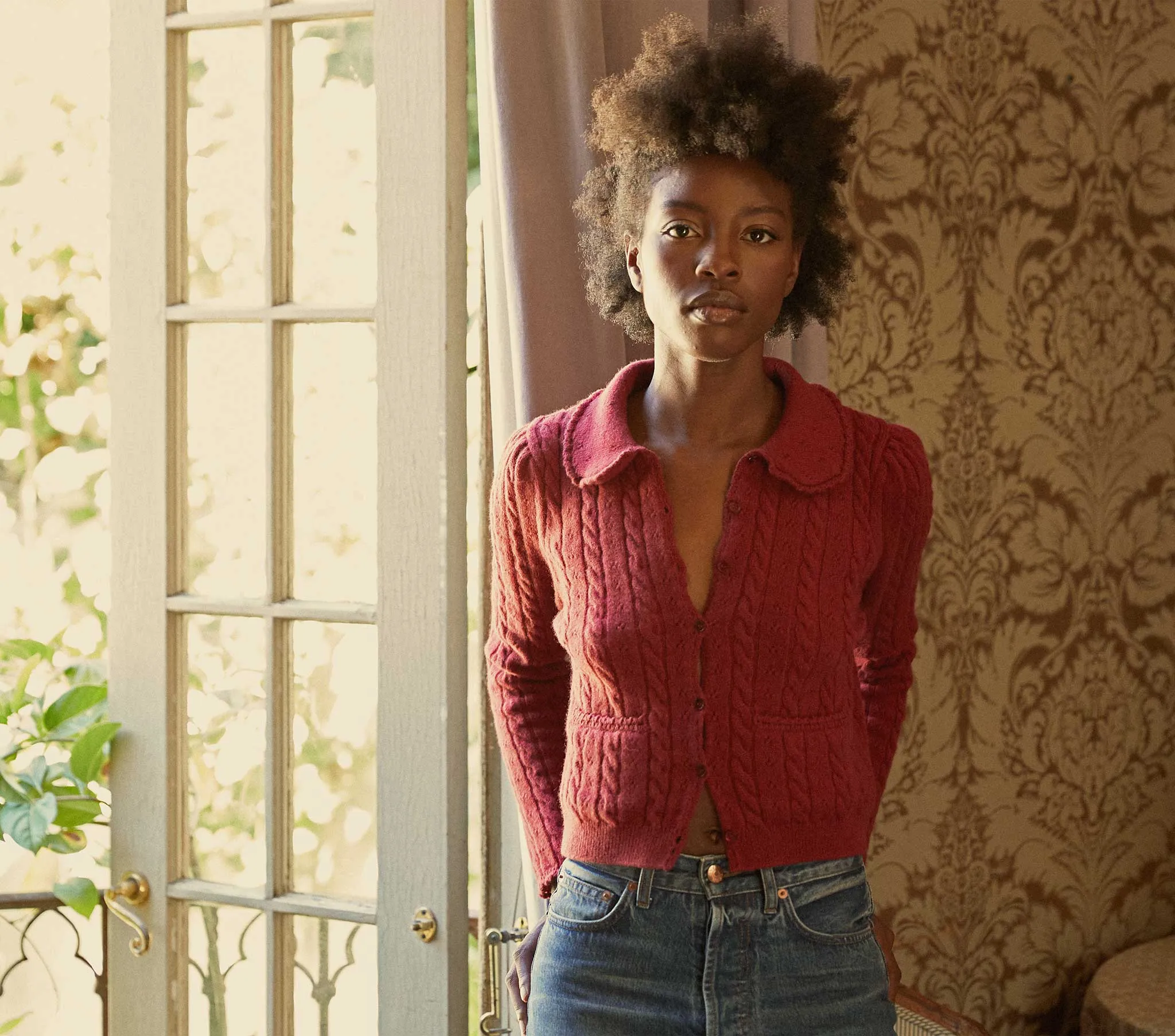 HMD -- POSEY CARDIGAN SWEATER -- BEETROOT sold by Doen product image thumbnail 2