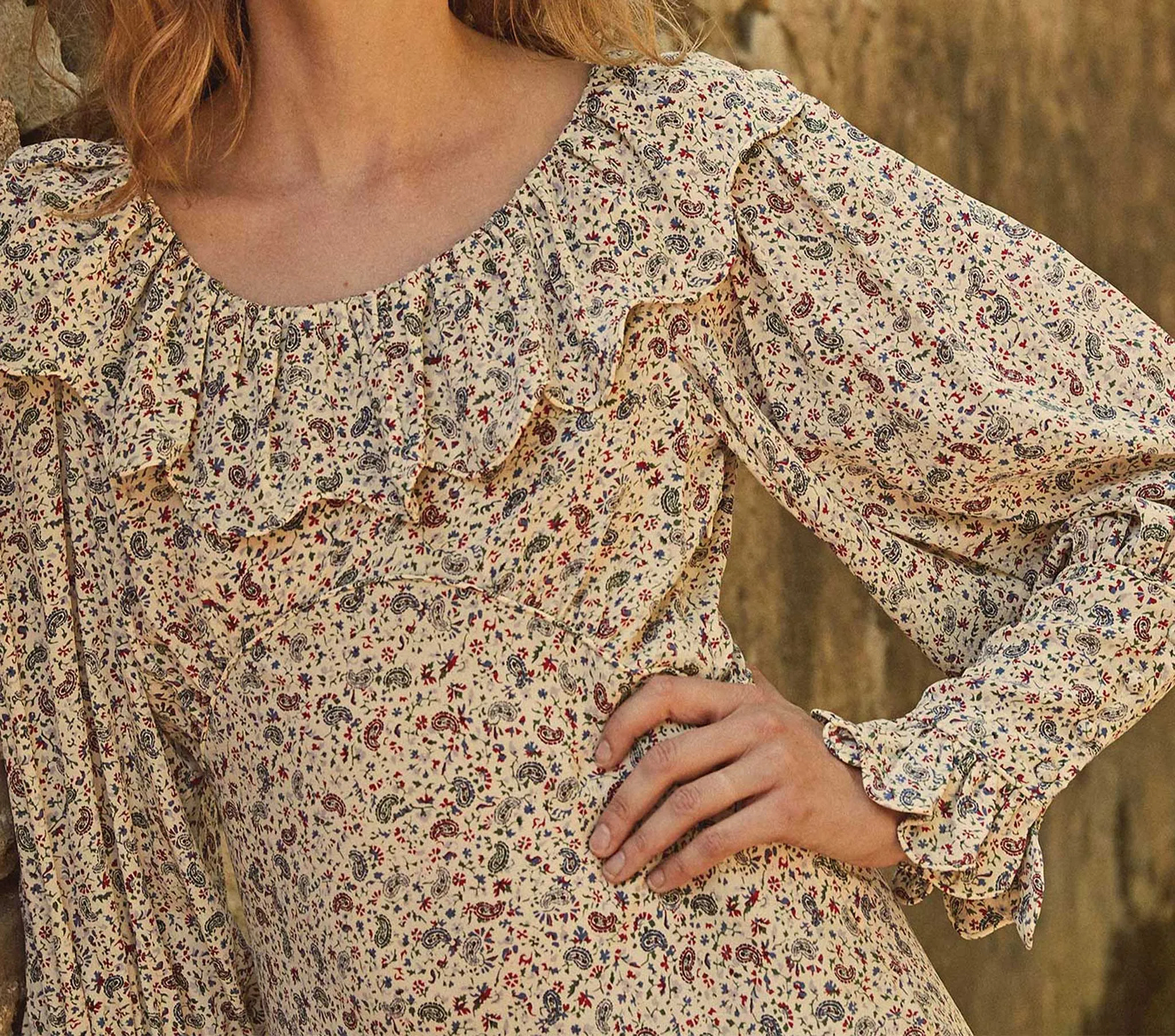 HMD -- STARLIGHT DRESS -- CREAM SAINT CLAUDE PAISLEY sold by Doen product image thumbnail 2