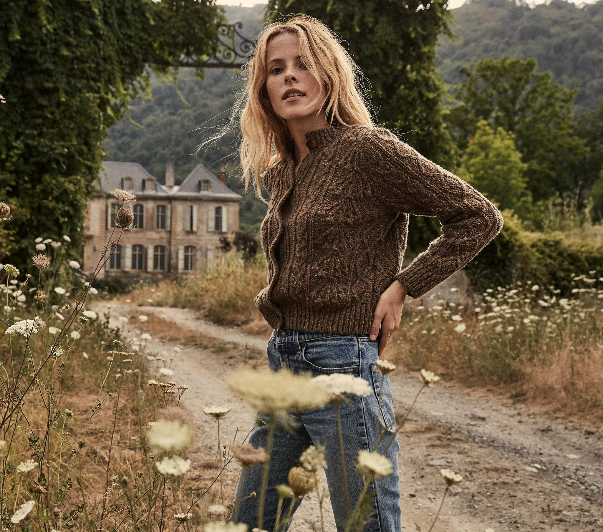 HMD -- VERONA CARDIGAN SWEATER -- HICKORY sold by Doen product image thumbnail 2