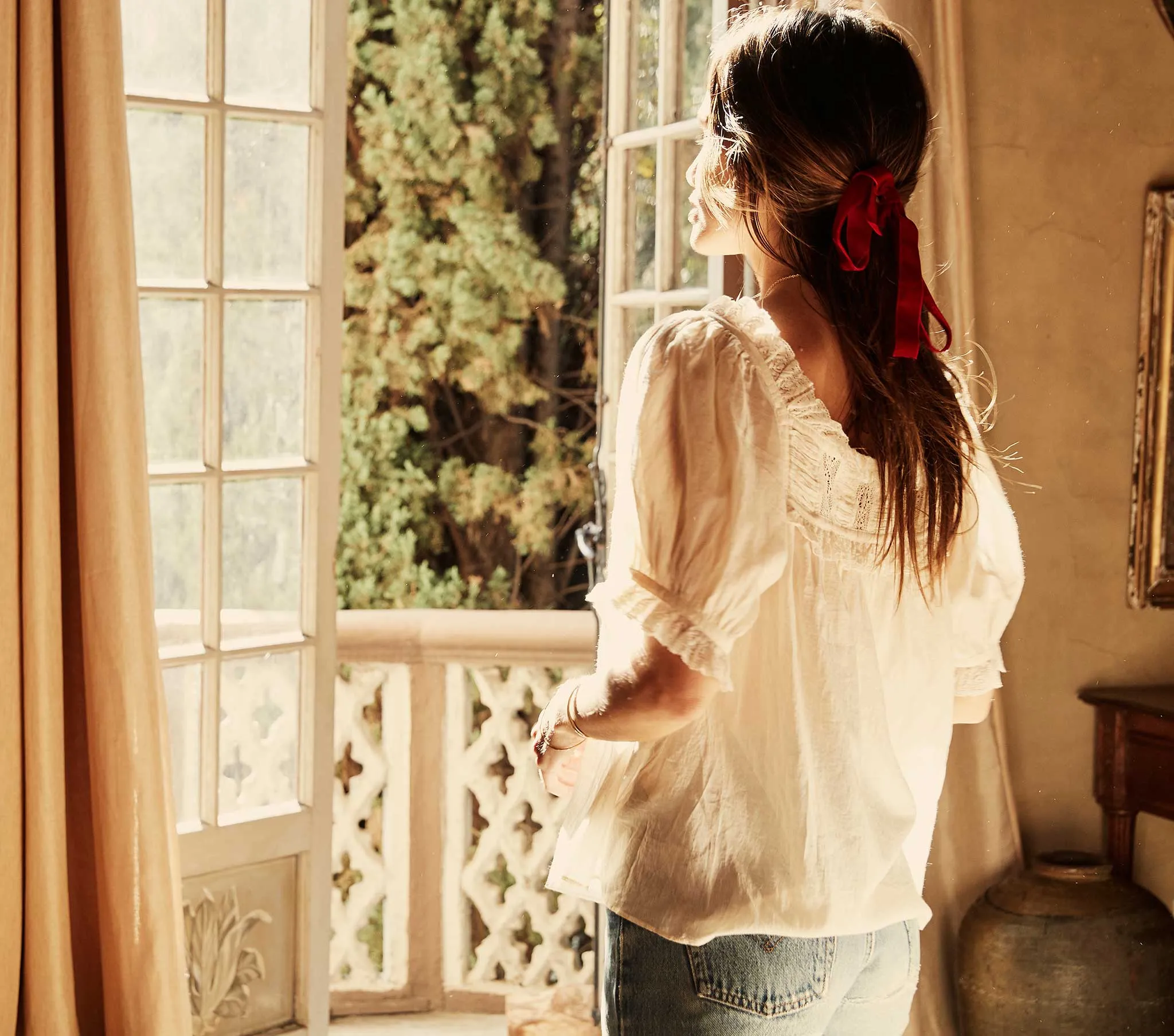 HMD -- FRANCES TOP -- ALABASTER sold by Doen product image thumbnail 5