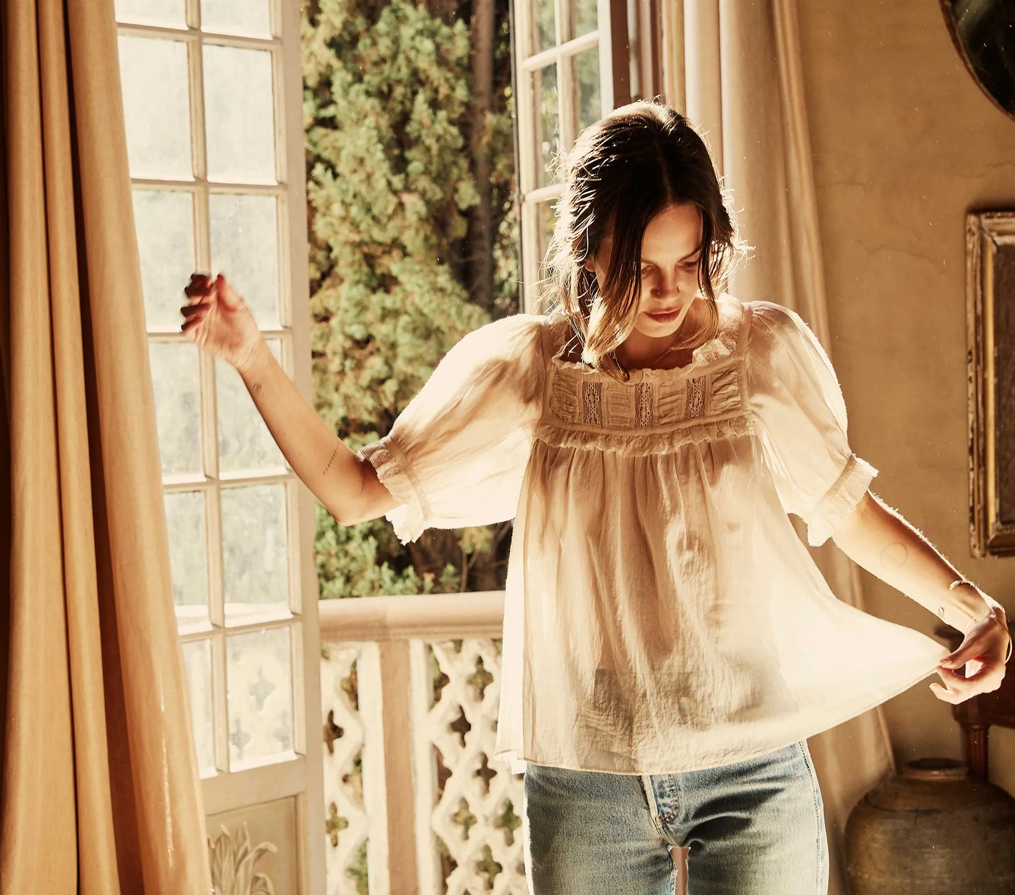 HMD -- FRANCES TOP -- ALABASTER sold by Doen product image thumbnail 3