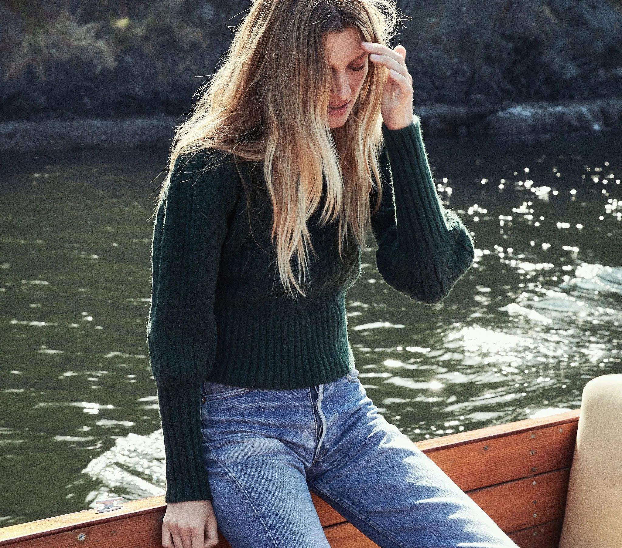 HMD -- MULBERRY SWEATER -- DEEP FOREST sold by Doen product image thumbnail 5