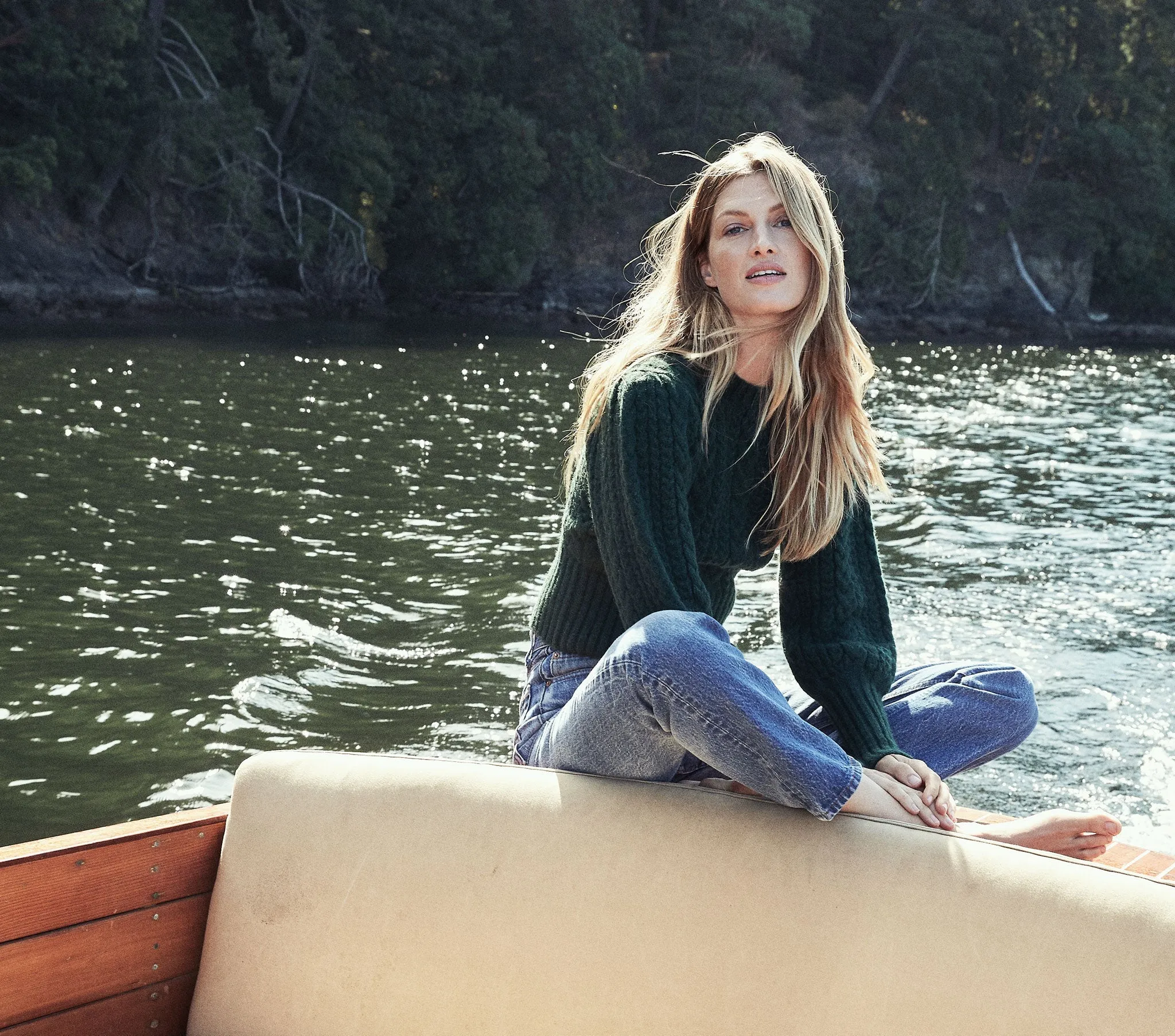 HMD -- MULBERRY SWEATER -- DEEP FOREST sold by Doen product image thumbnail 3