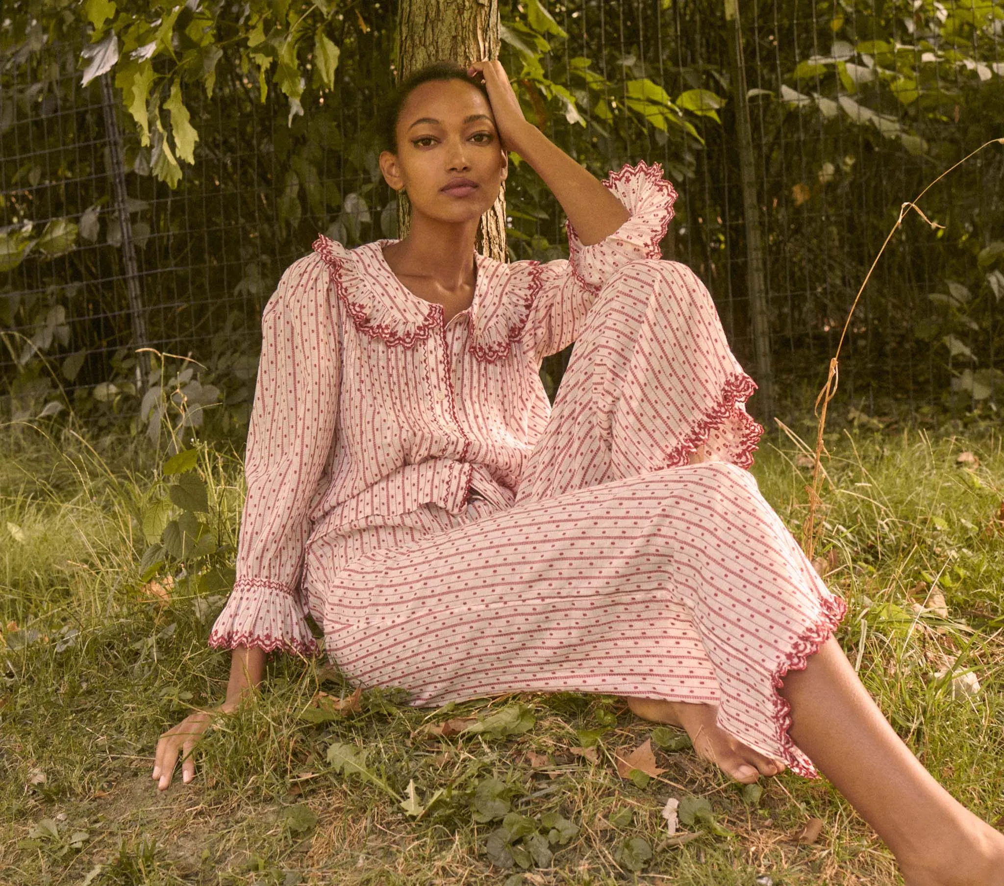 HMD -- DOVER PANT -- AMARELLE CHERRY sold by Doen product image thumbnail 2