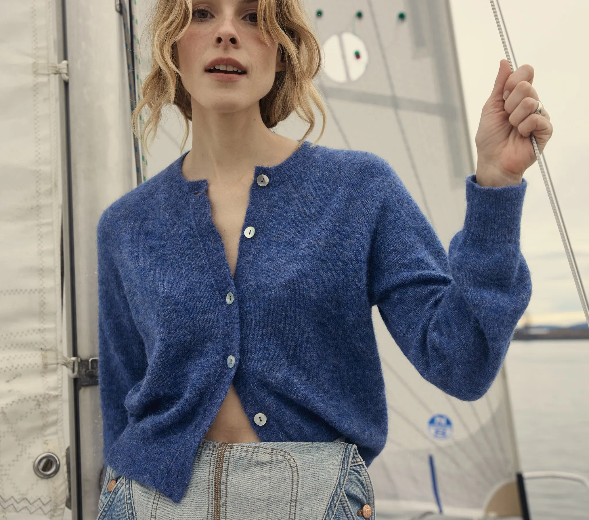 HMD -- PETRA CARDIGAN -- BLUE DUSK sold by Doen product image thumbnail 4