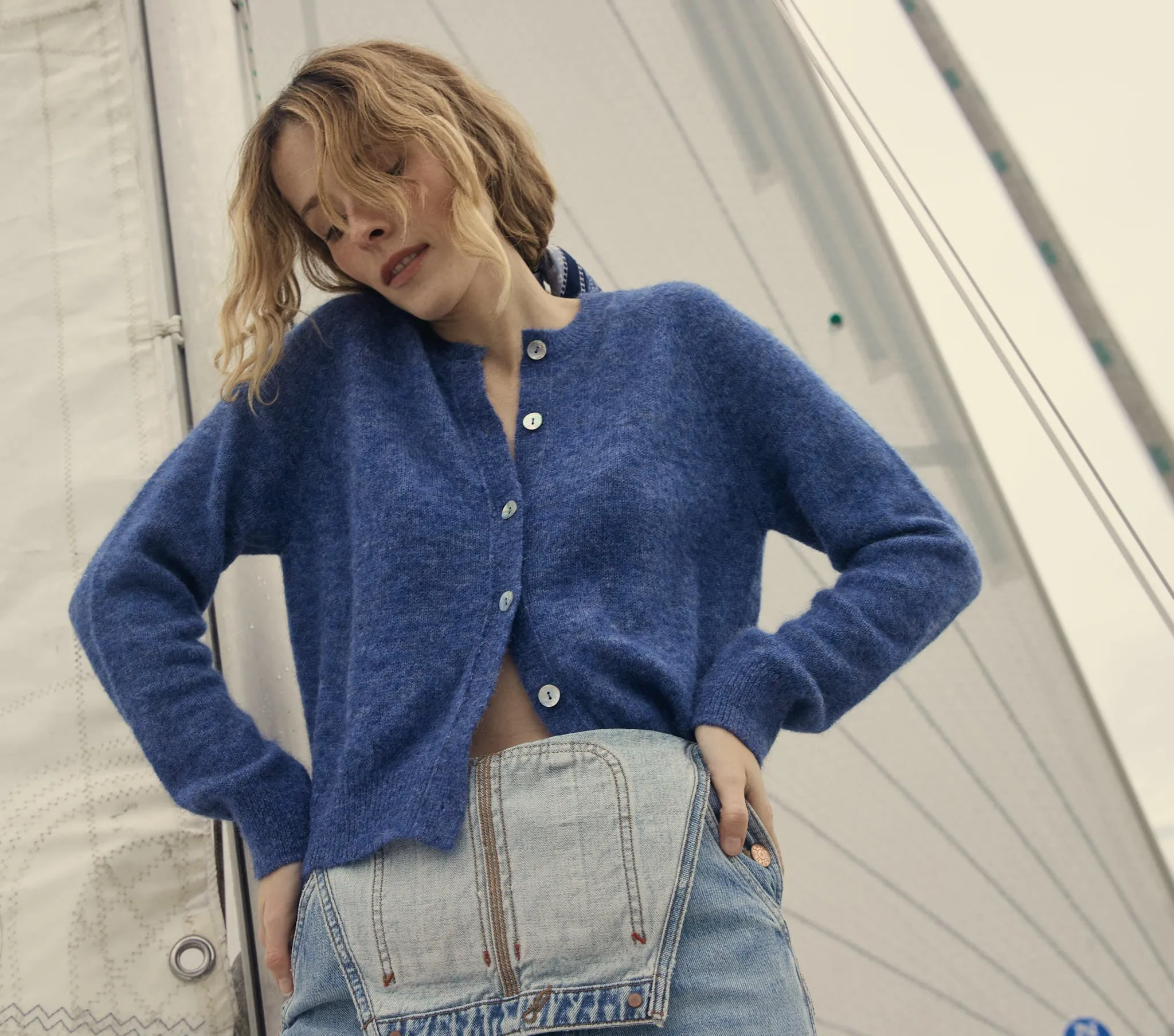 HMD -- PETRA CARDIGAN -- BLUE DUSK sold by Doen product image thumbnail 5