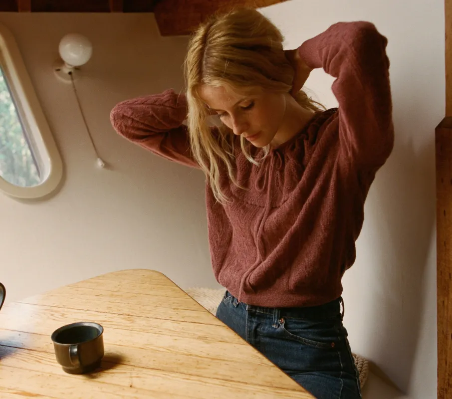 HMD -- MAGPIE SWEATER -- ENGLISH ROSE sold by Doen