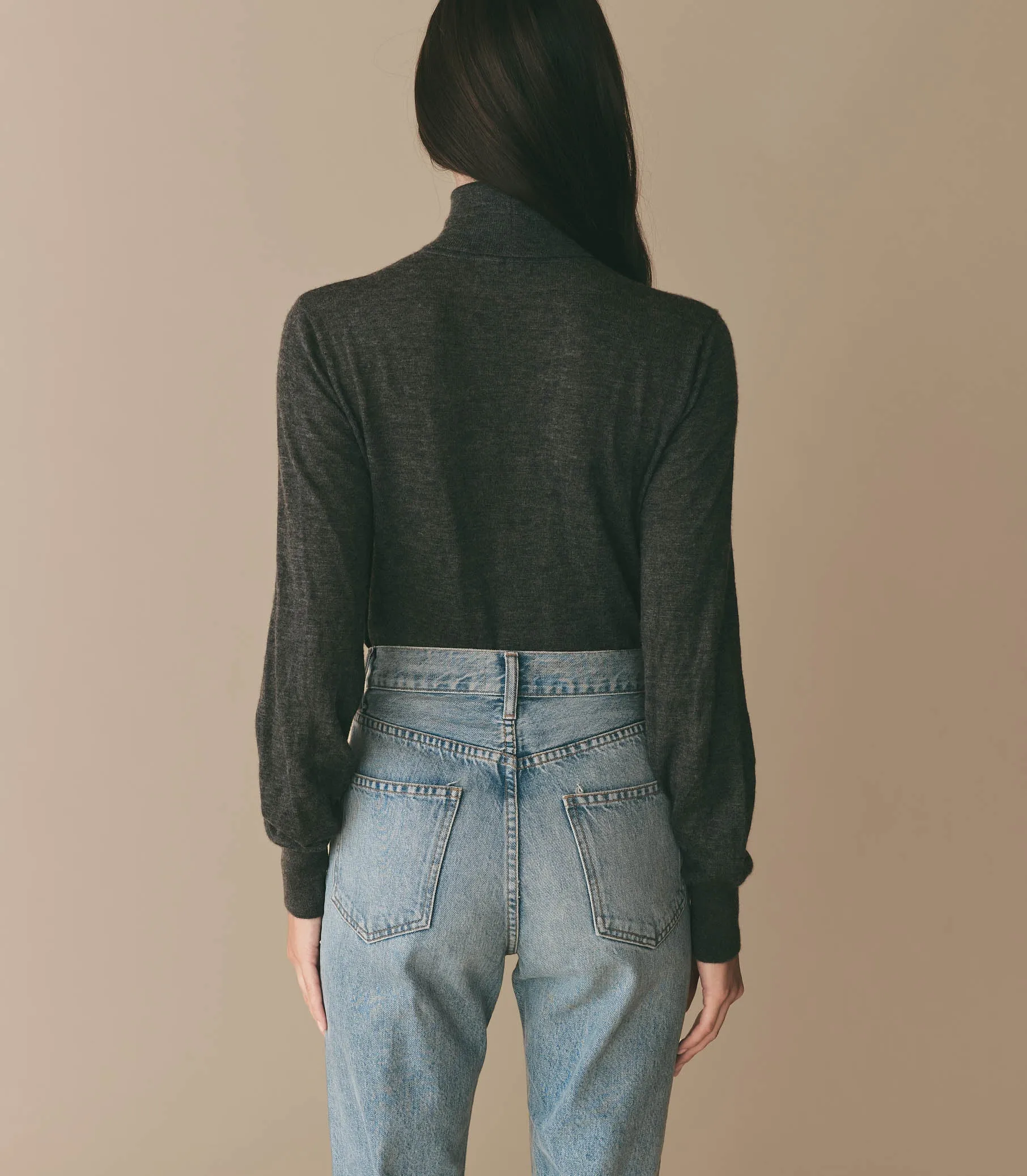 HMD -- ATTA TURTLENECK -- HEATHER CHARCOAL sold by Doen product image thumbnail 4