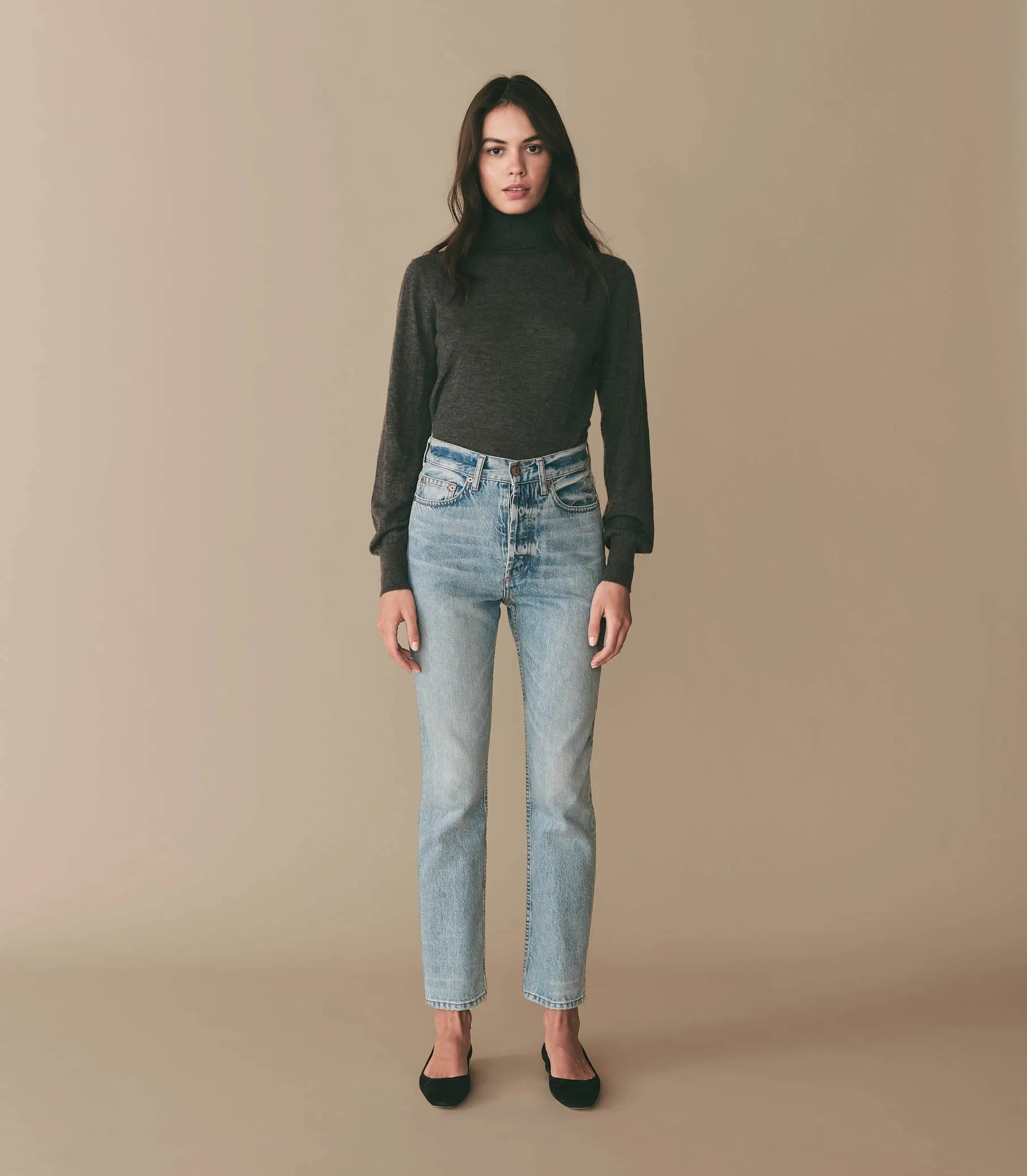 HMD -- ATTA TURTLENECK -- HEATHER CHARCOAL sold by Doen product image thumbnail 2