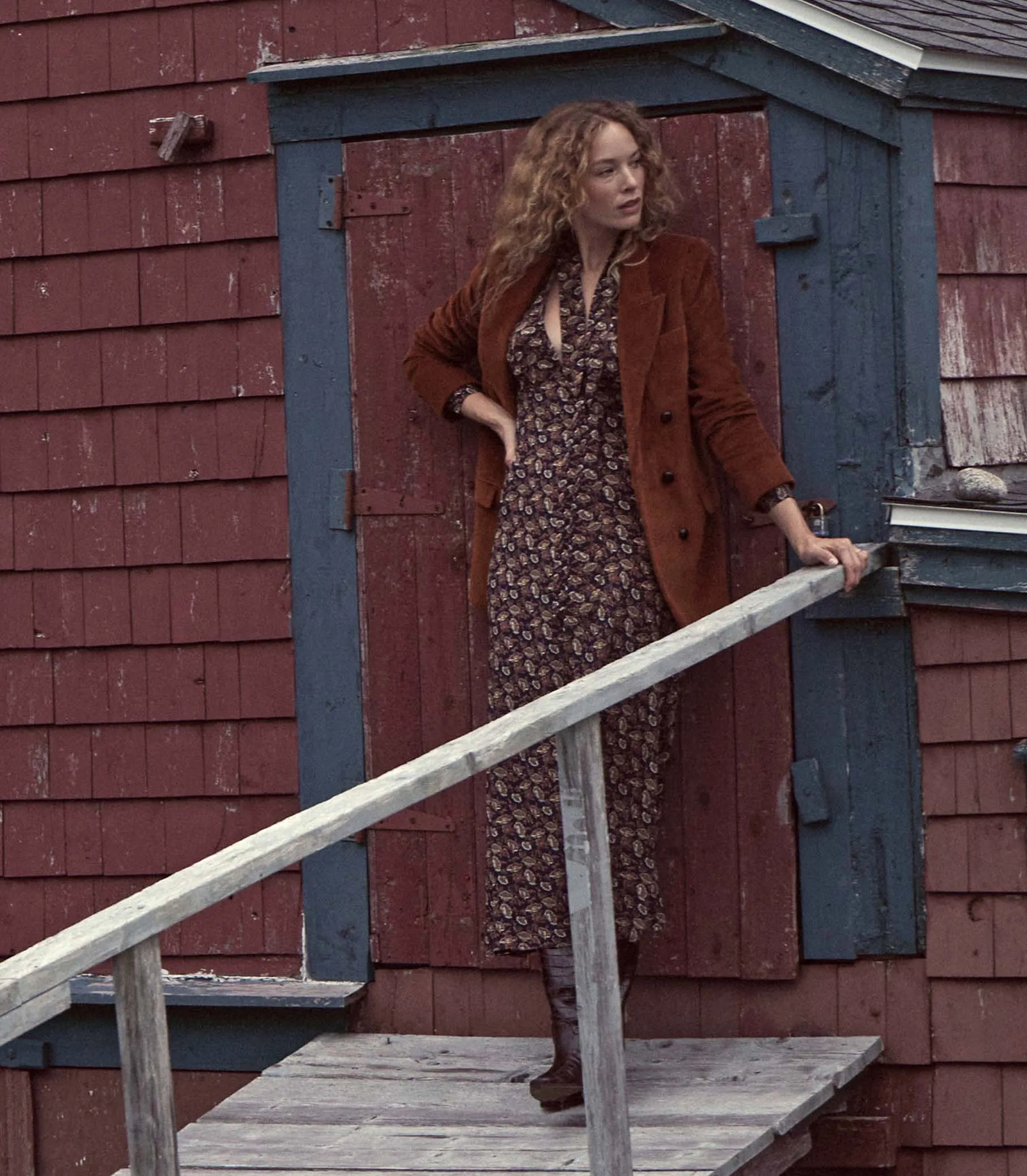 HMD -- CHANSON DRESS -- NAVY ARBOR ROSE FLORAL sold by Doen product image thumbnail 5