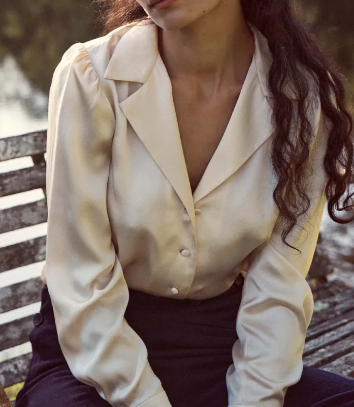 HMD -- JULIANA TOP -- MOTHER OF PEARL sold by Doen