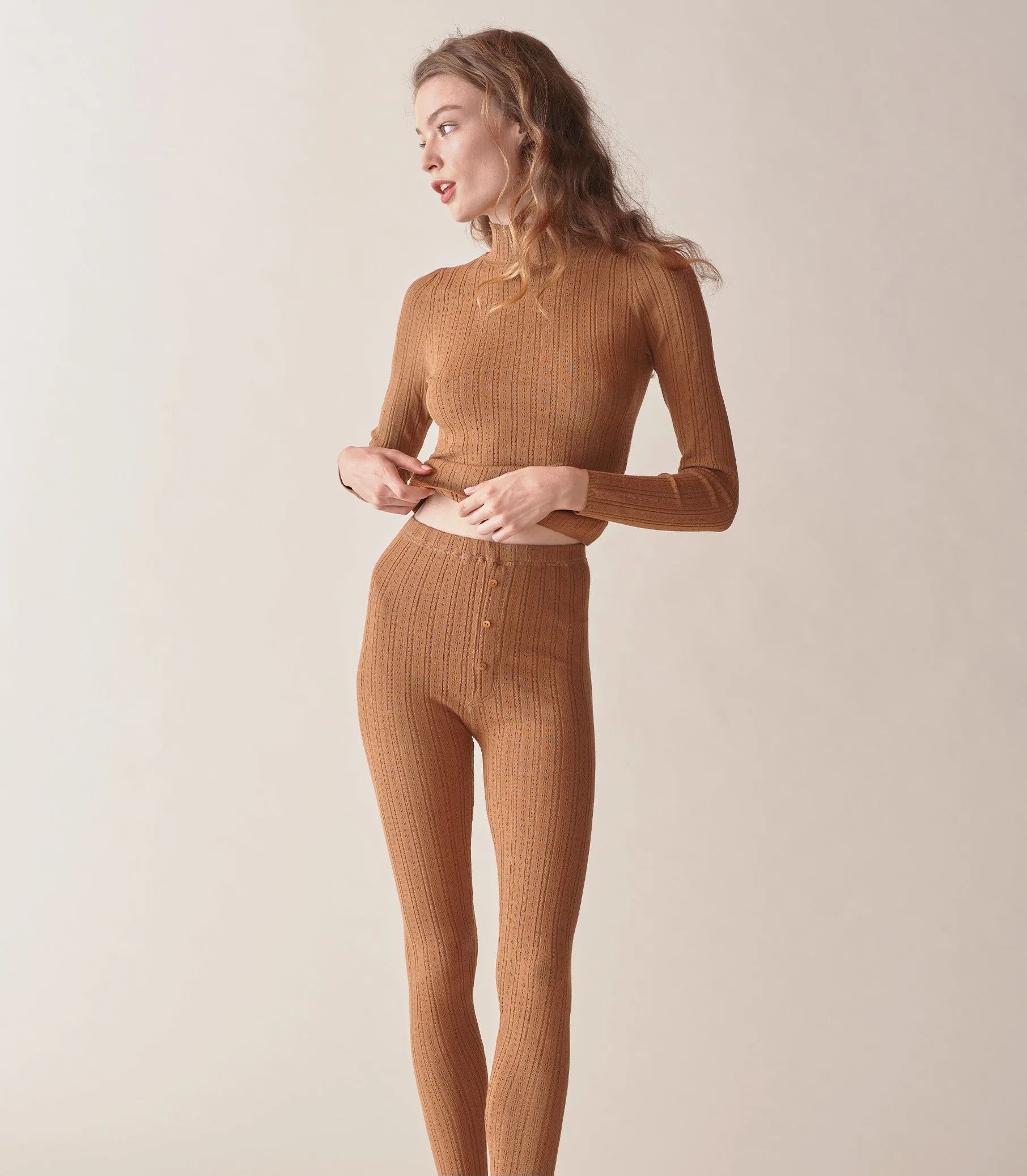HMD -- LETO KNIT PANT -- TOASTED PECAN sold by Doen product image thumbnail 3