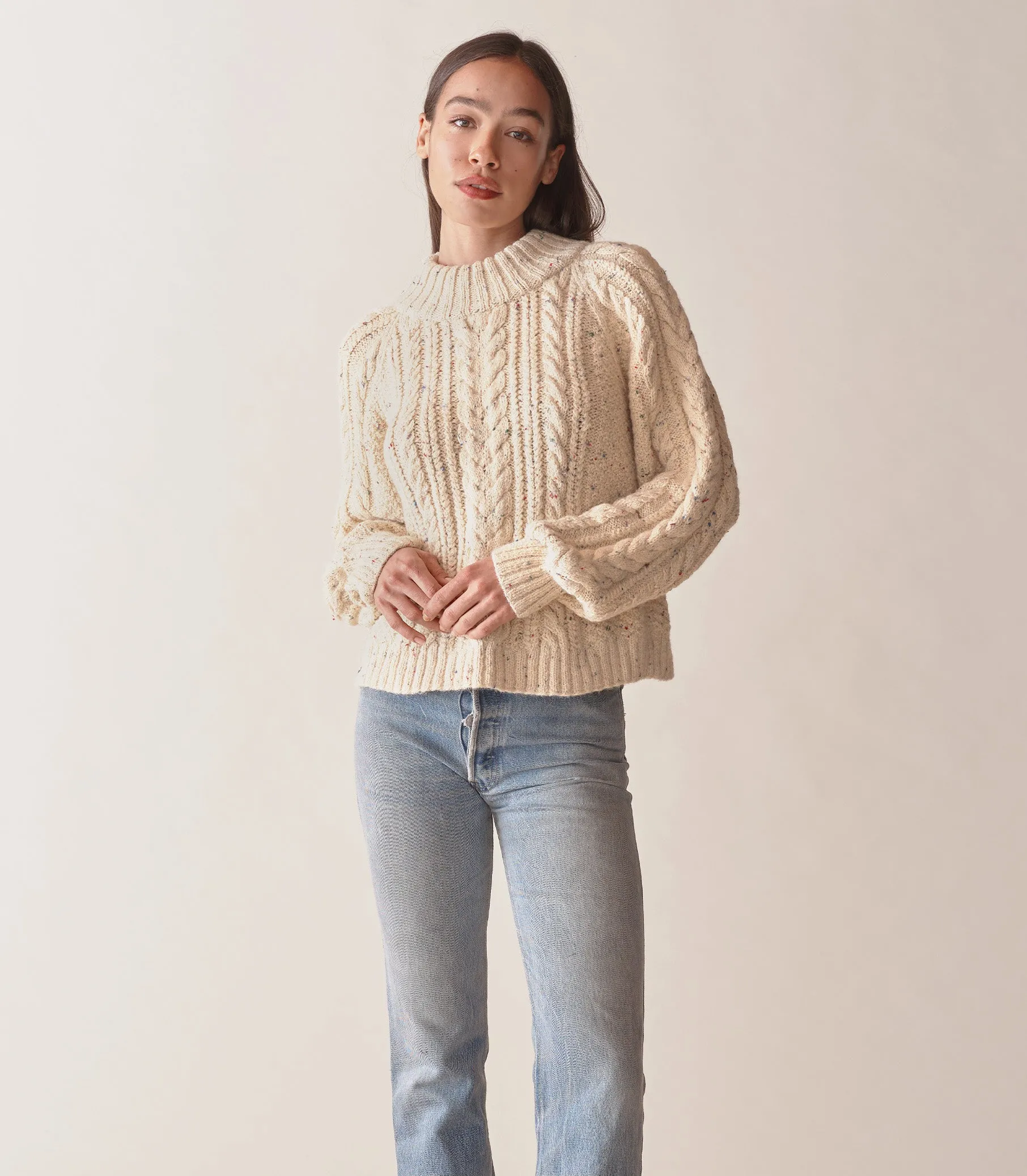 HMD -- SERENA SWEATER -- CREAM sold by Doen product image thumbnail 3
