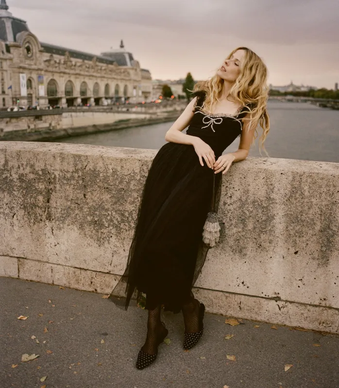 HMD -- PAMELINA DRESS -- BLACK sold by Doen