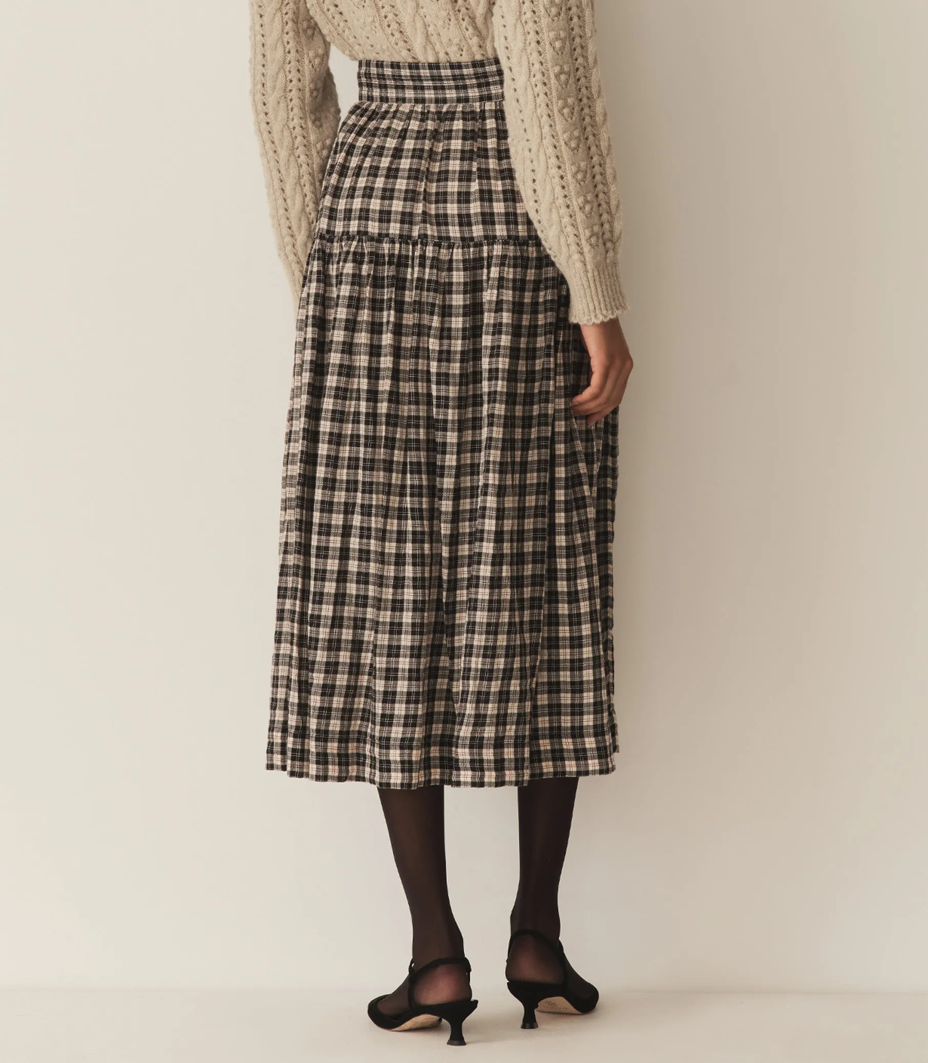 HMD -- FABIENNE SKIRT -- NAVY COUNTRYSIDE PLAID sold by Doen product image thumbnail 4