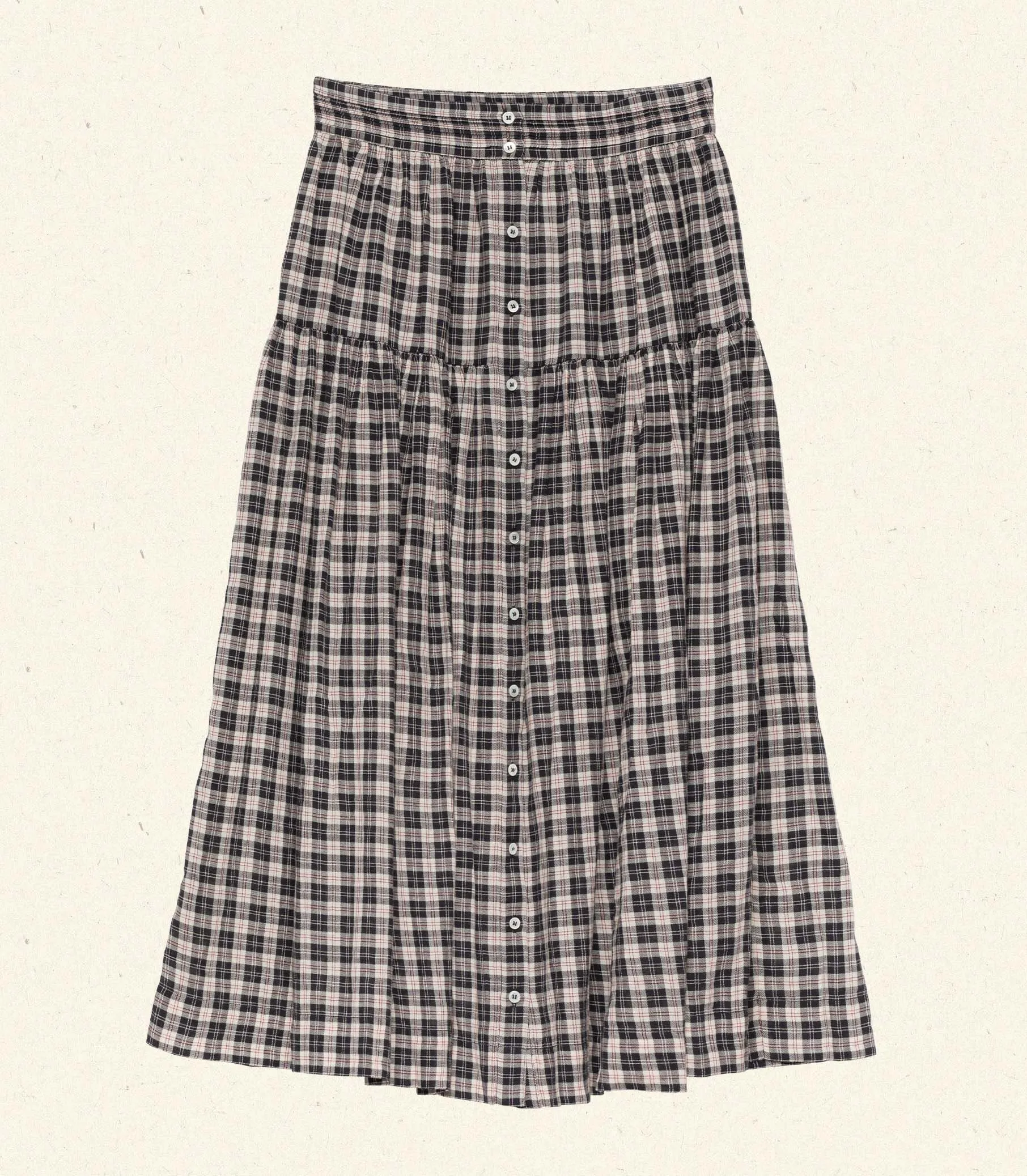 HMD -- FABIENNE SKIRT -- NAVY COUNTRYSIDE PLAID sold by Doen product image thumbnail 5