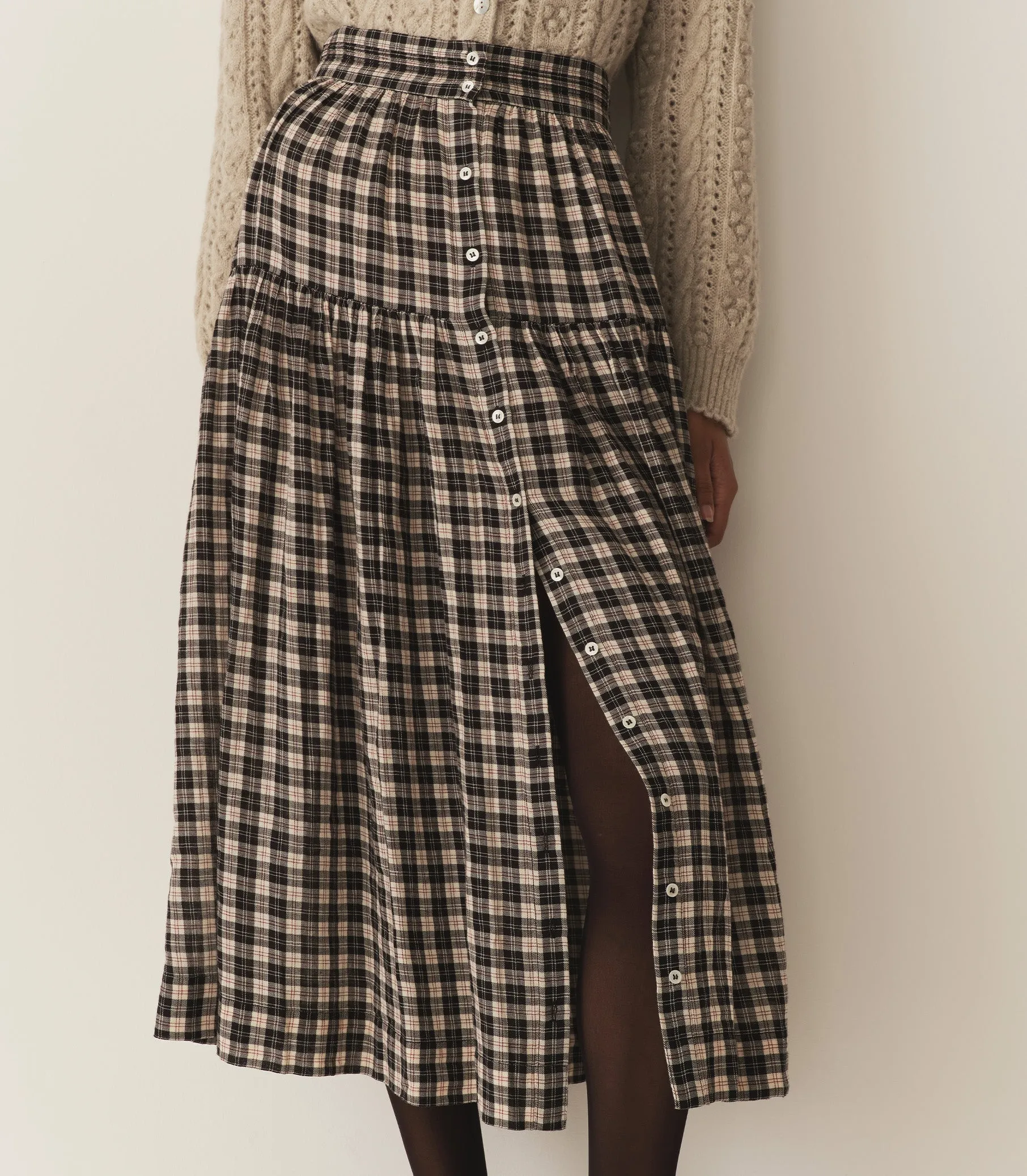 HMD -- FABIENNE SKIRT -- NAVY COUNTRYSIDE PLAID sold by Doen product image thumbnail 2