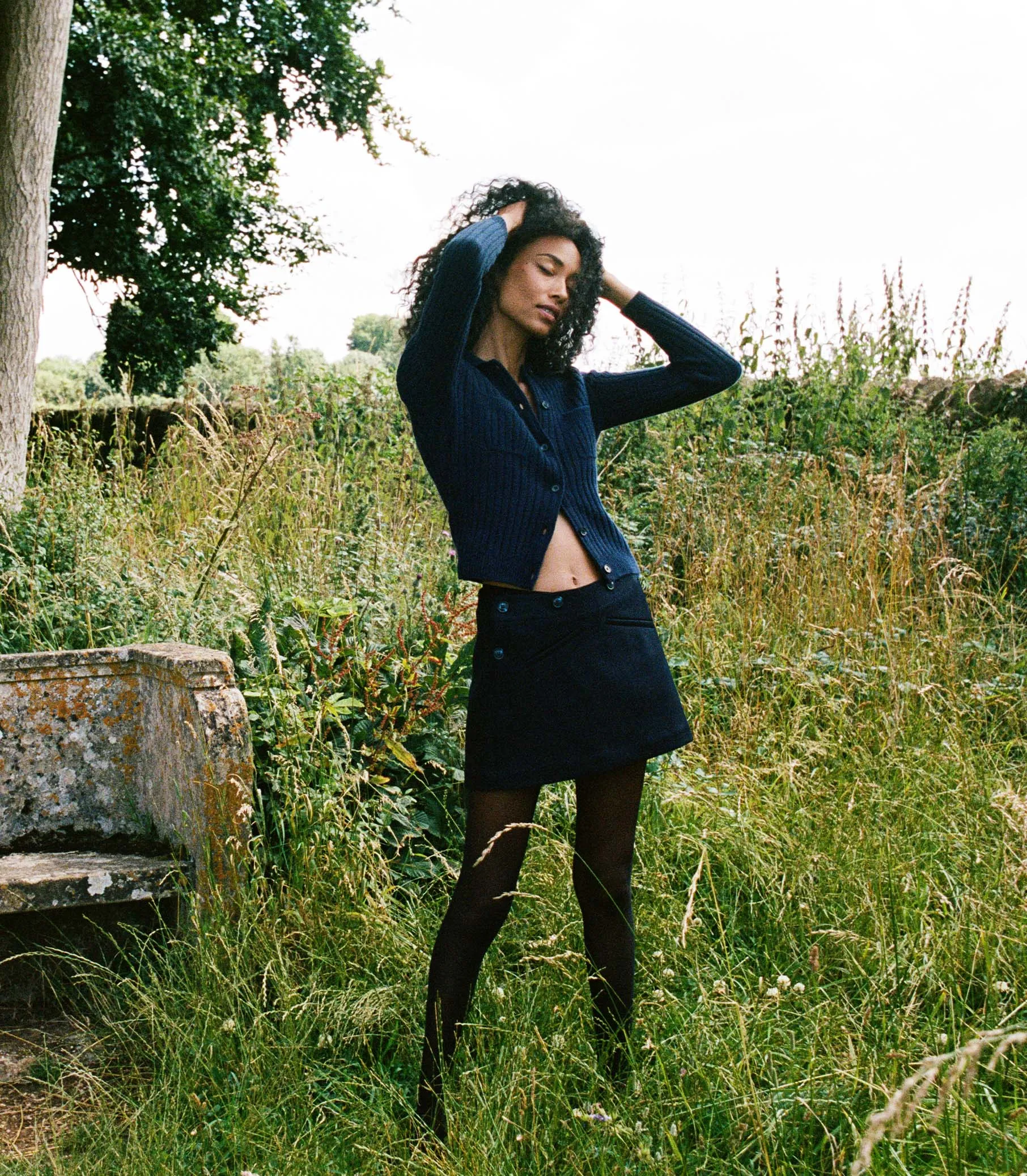 HMD -- RAINA SKIRT -- DEEP NAVY sold by Doen product image thumbnail 2