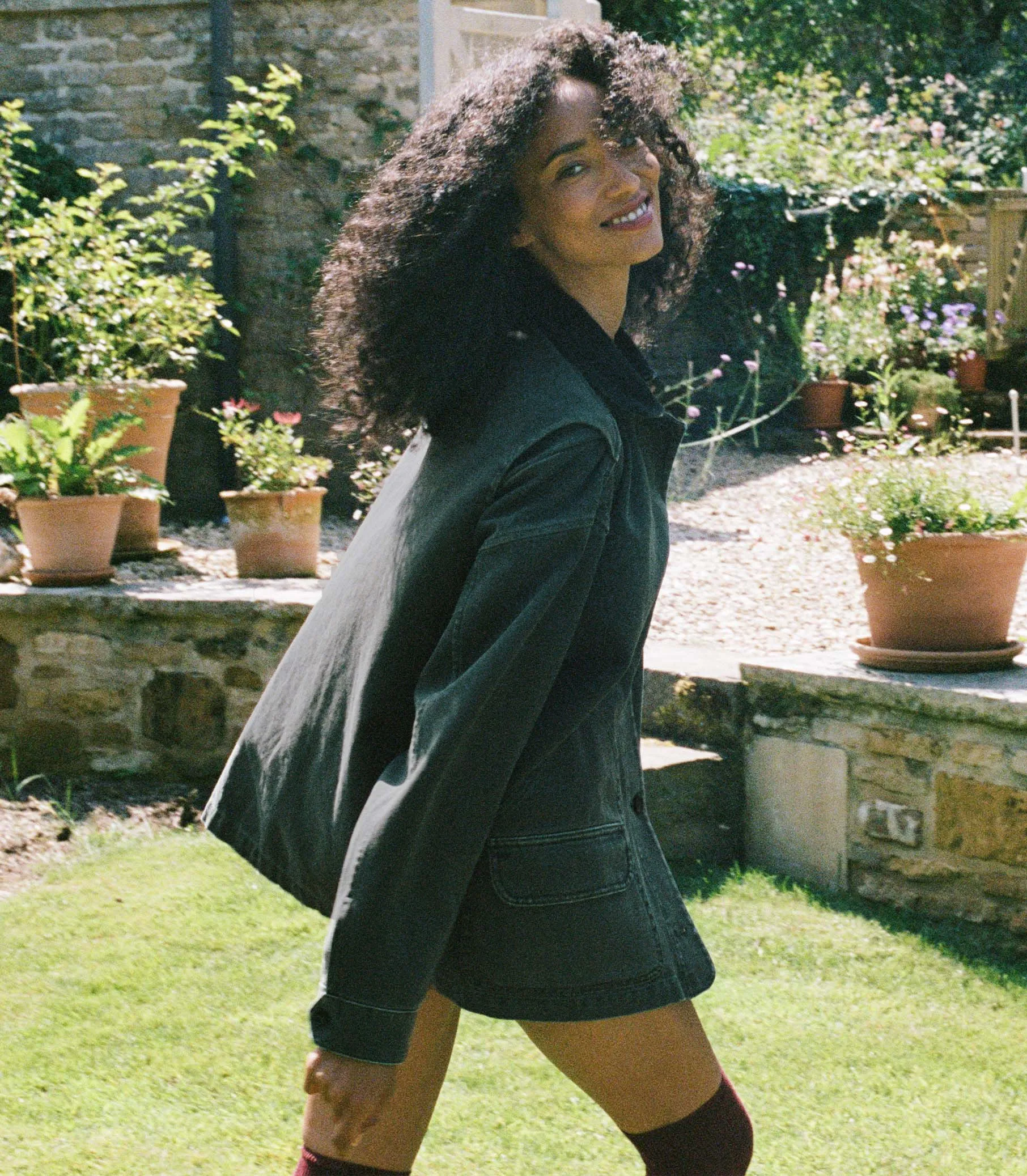 HMD -- PASCUAL JACKET -- DARK OLIVE sold by Doen