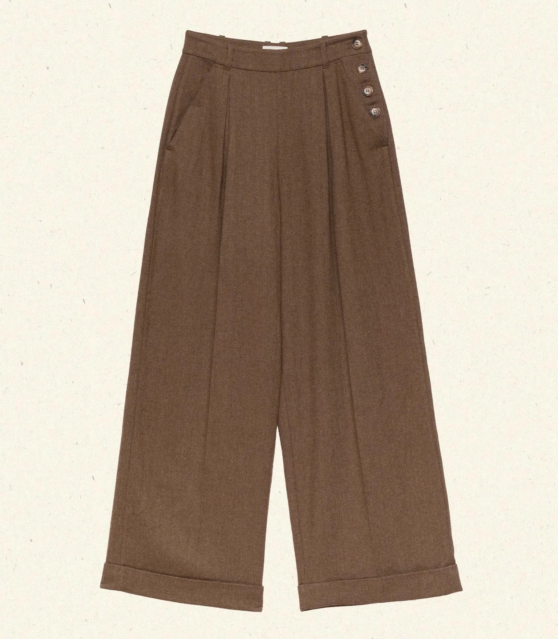 HMD -- LAWRENCE PANT -- BROWN HERRINGBONE sold by Doen product image thumbnail 5