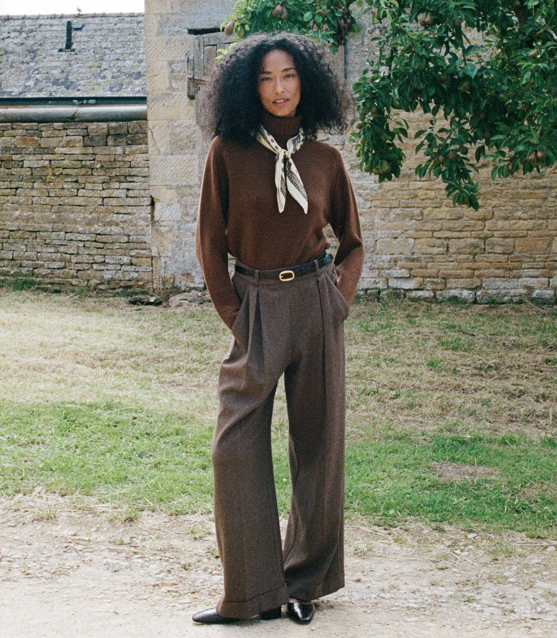 HMD -- LAWRENCE PANT -- BROWN HERRINGBONE sold by Doen product image thumbnail 2