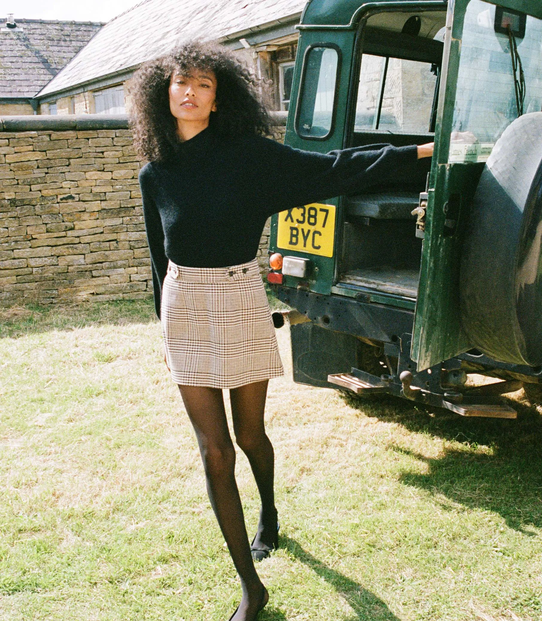 HMD -- CHIERI SKIRT -- SOMMERVILLE CHECK sold by Doen