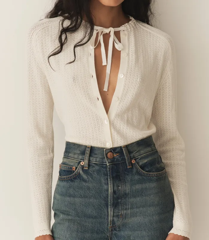 HMD -- ROSALINE CARDIGAN -- IVORY sold by Doen