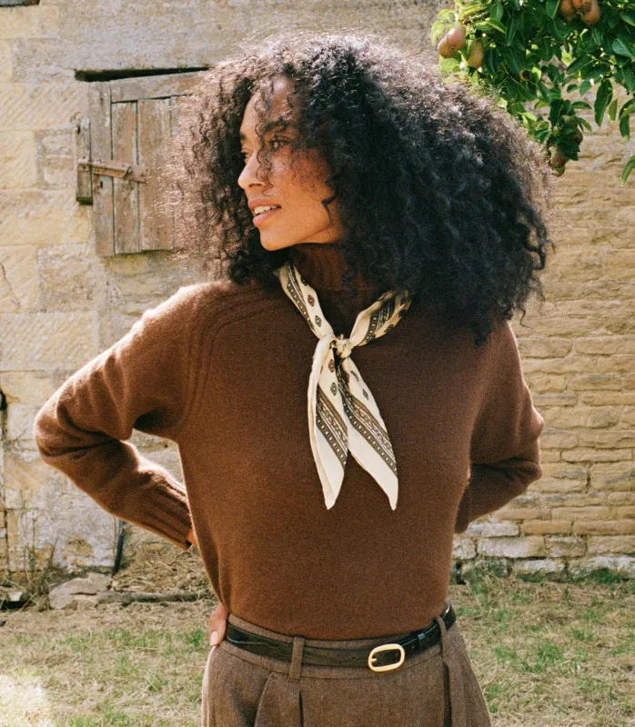 HMD -- HAYWORTH CASHMERE TURTLENECK -- CORDOVAN made by Doen